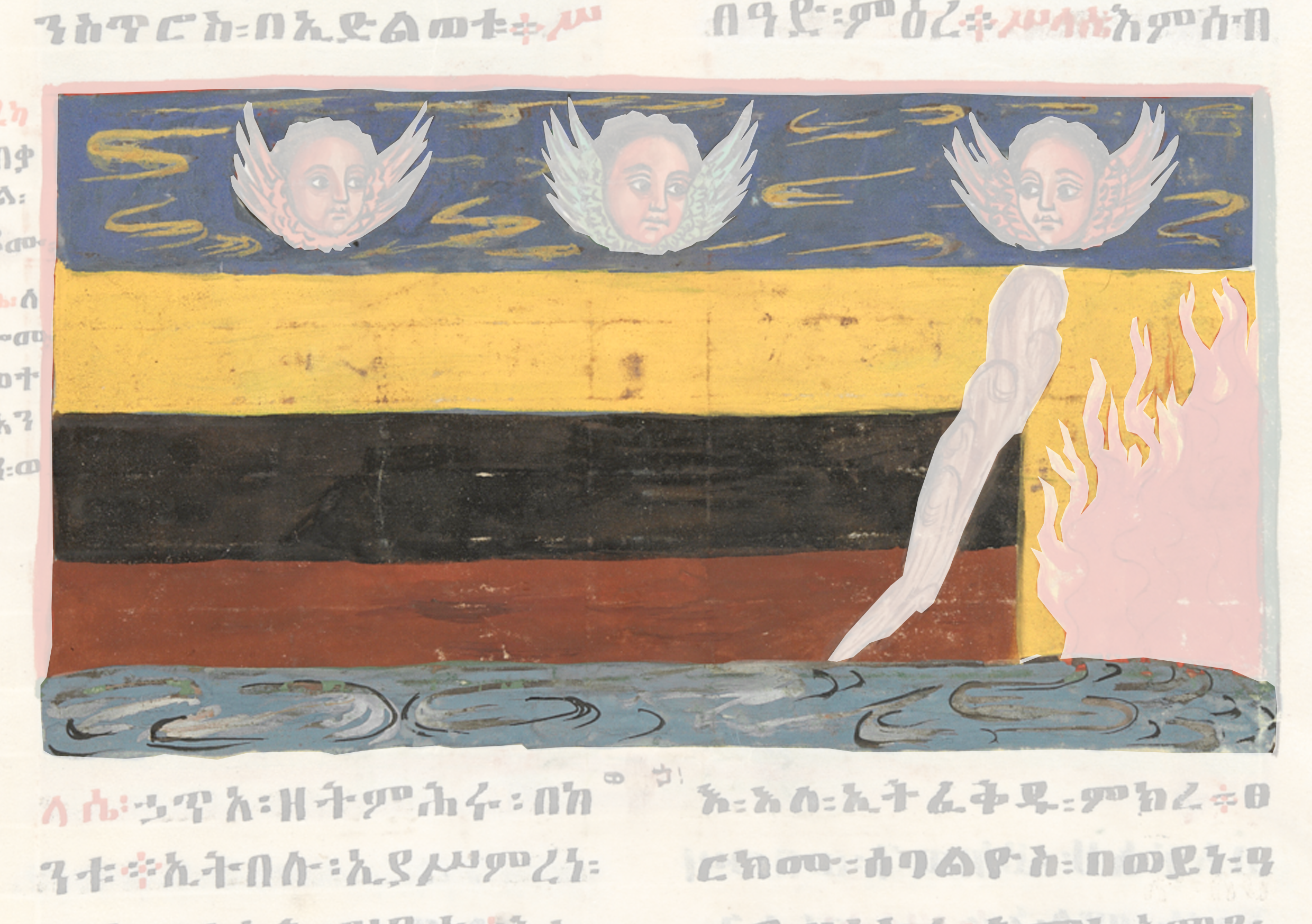 Painting Of Two Angels In A Landscape