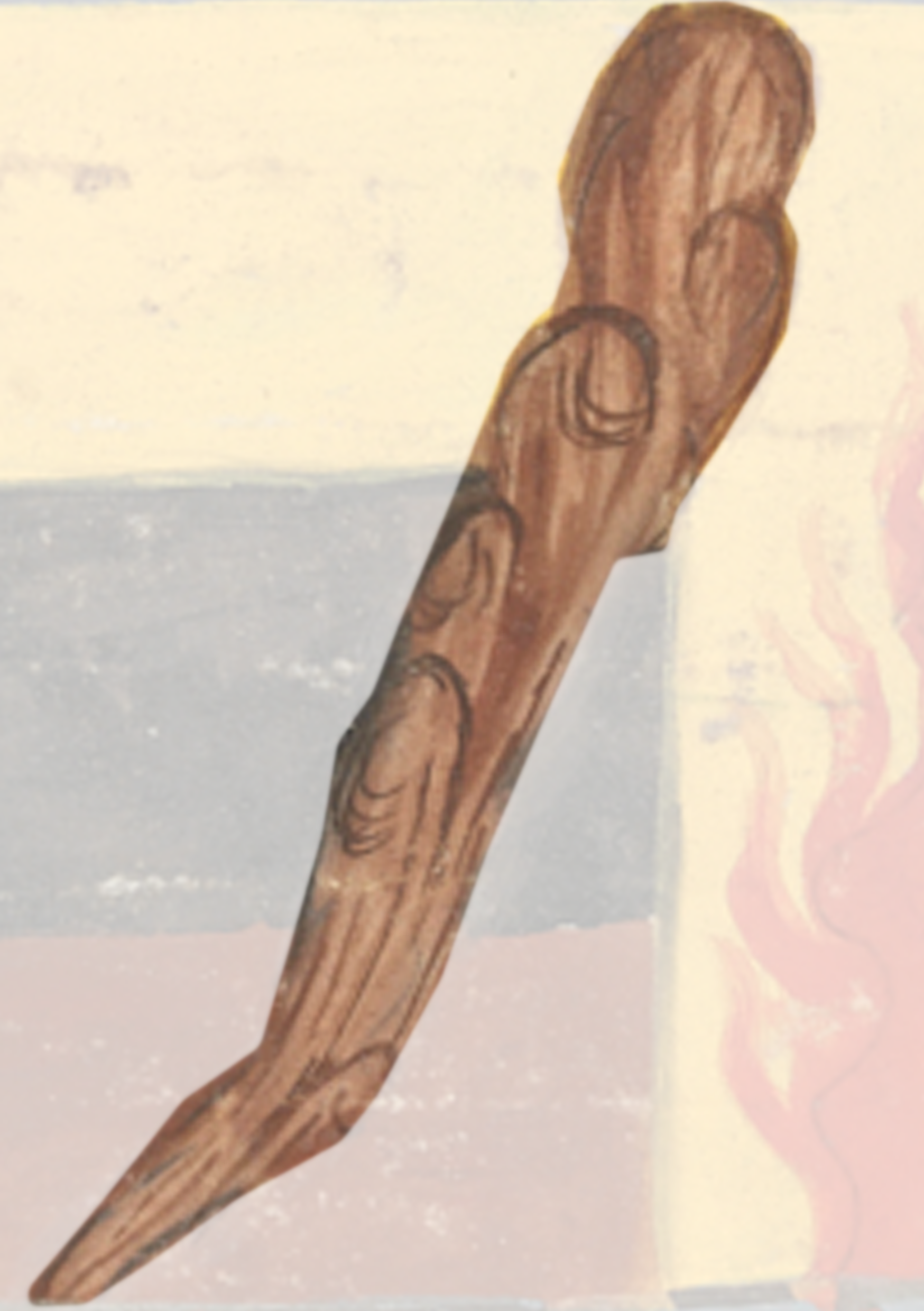 Painting Of A Knife On A Wall