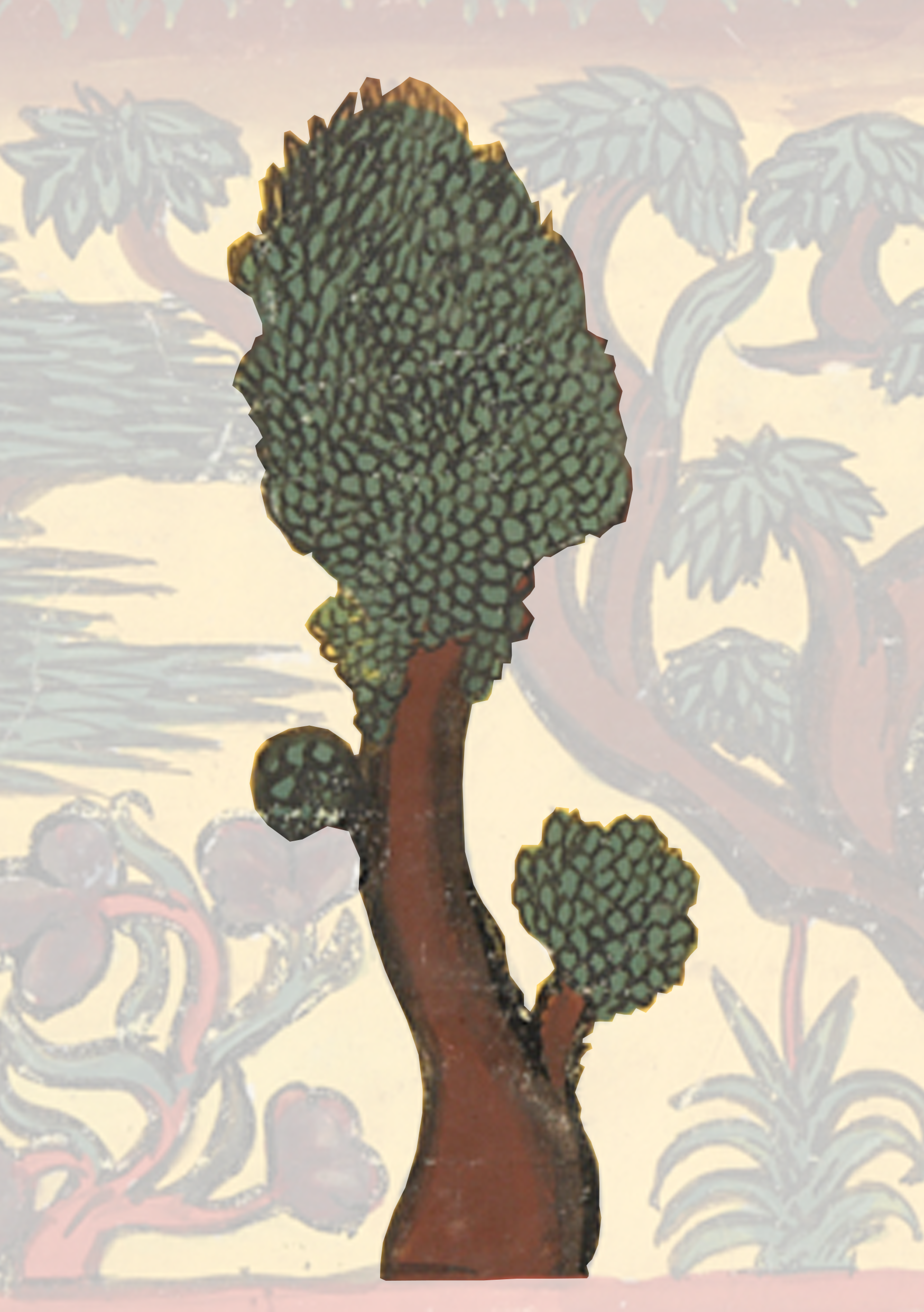 Painting Of A Tree With Birds In The Background