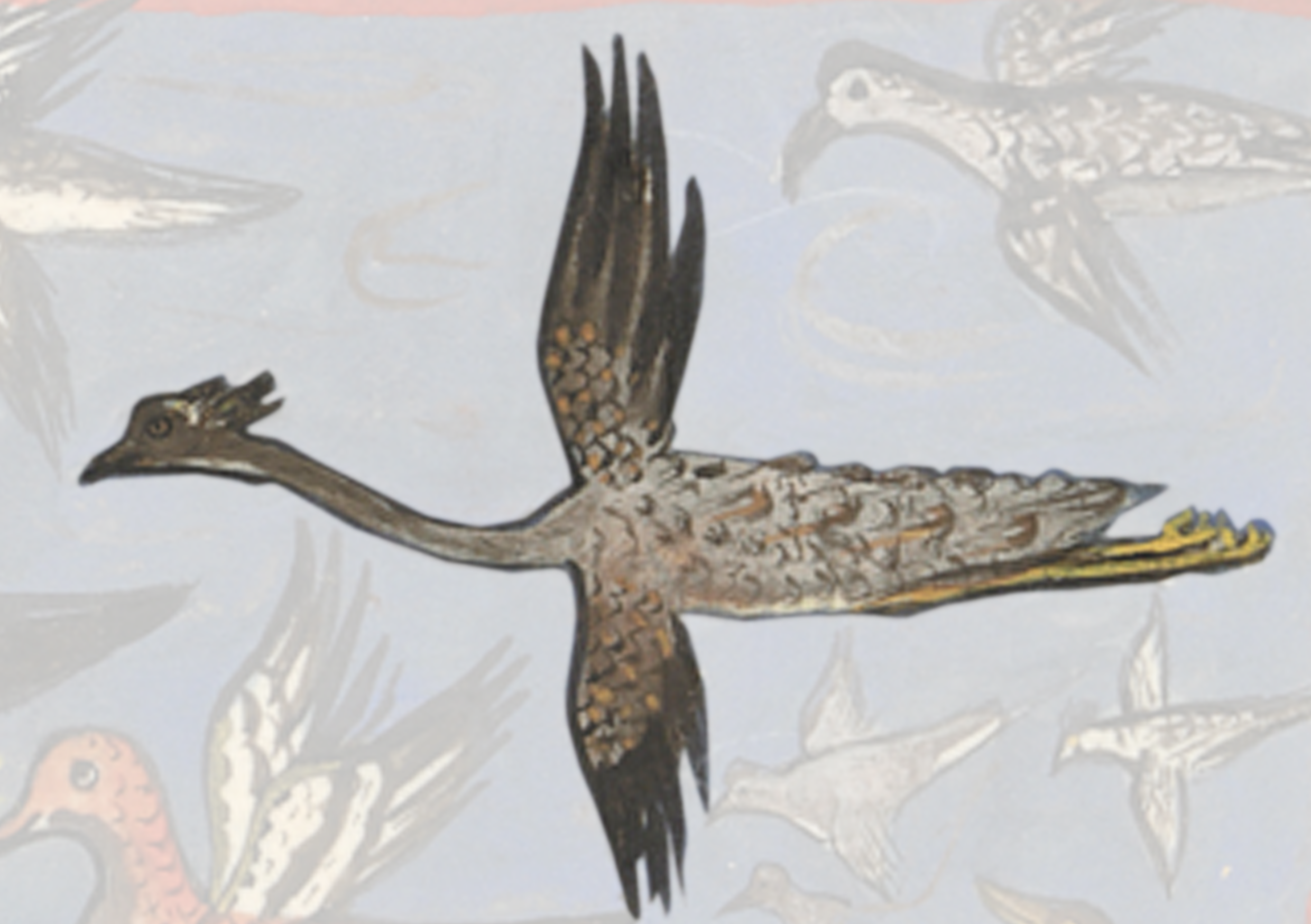 Bird Flying In The Sky With Many Birds Around It