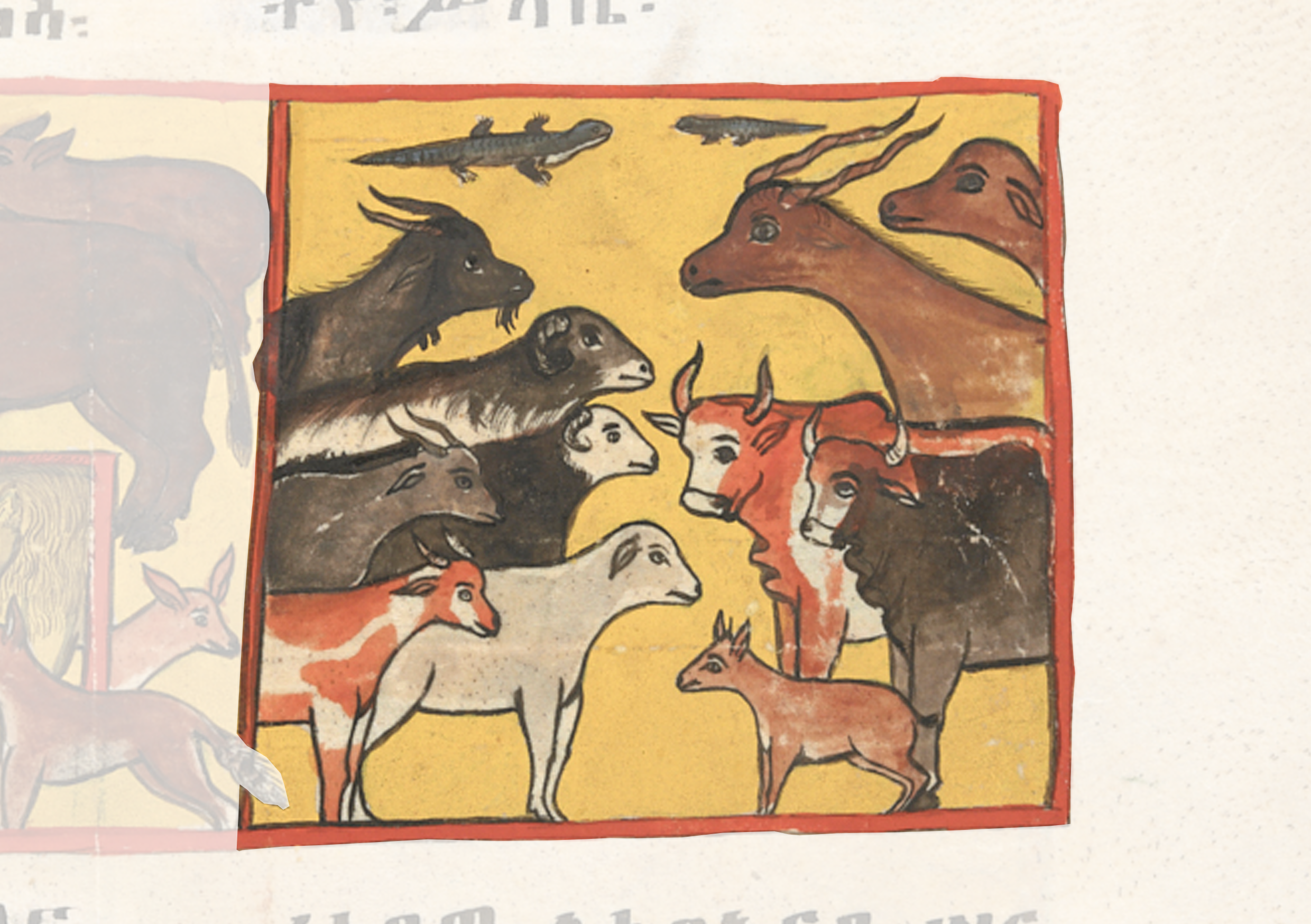 Painting Of A Group Of Animals In A Field