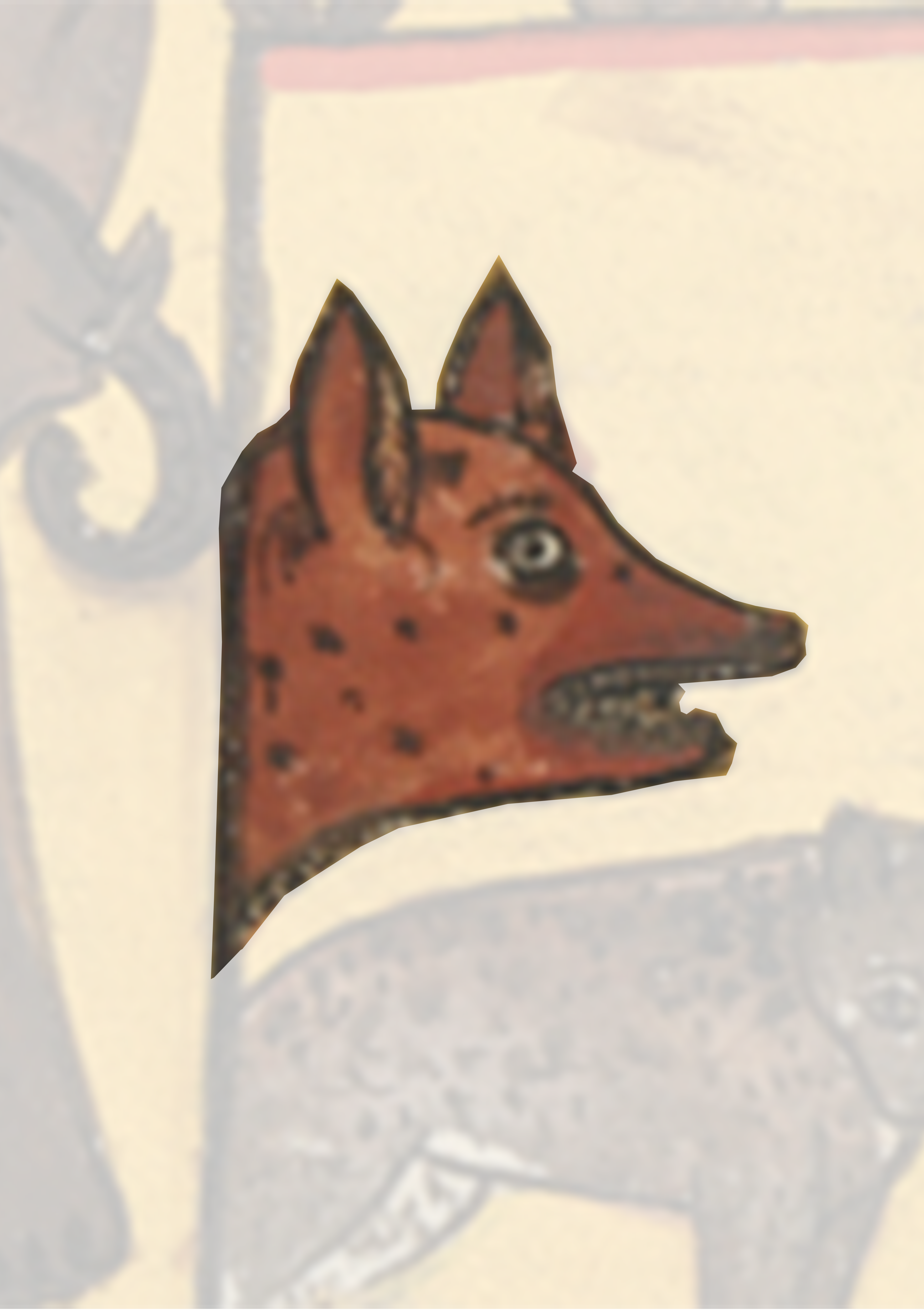 Dog Is Shown In A Painting Style