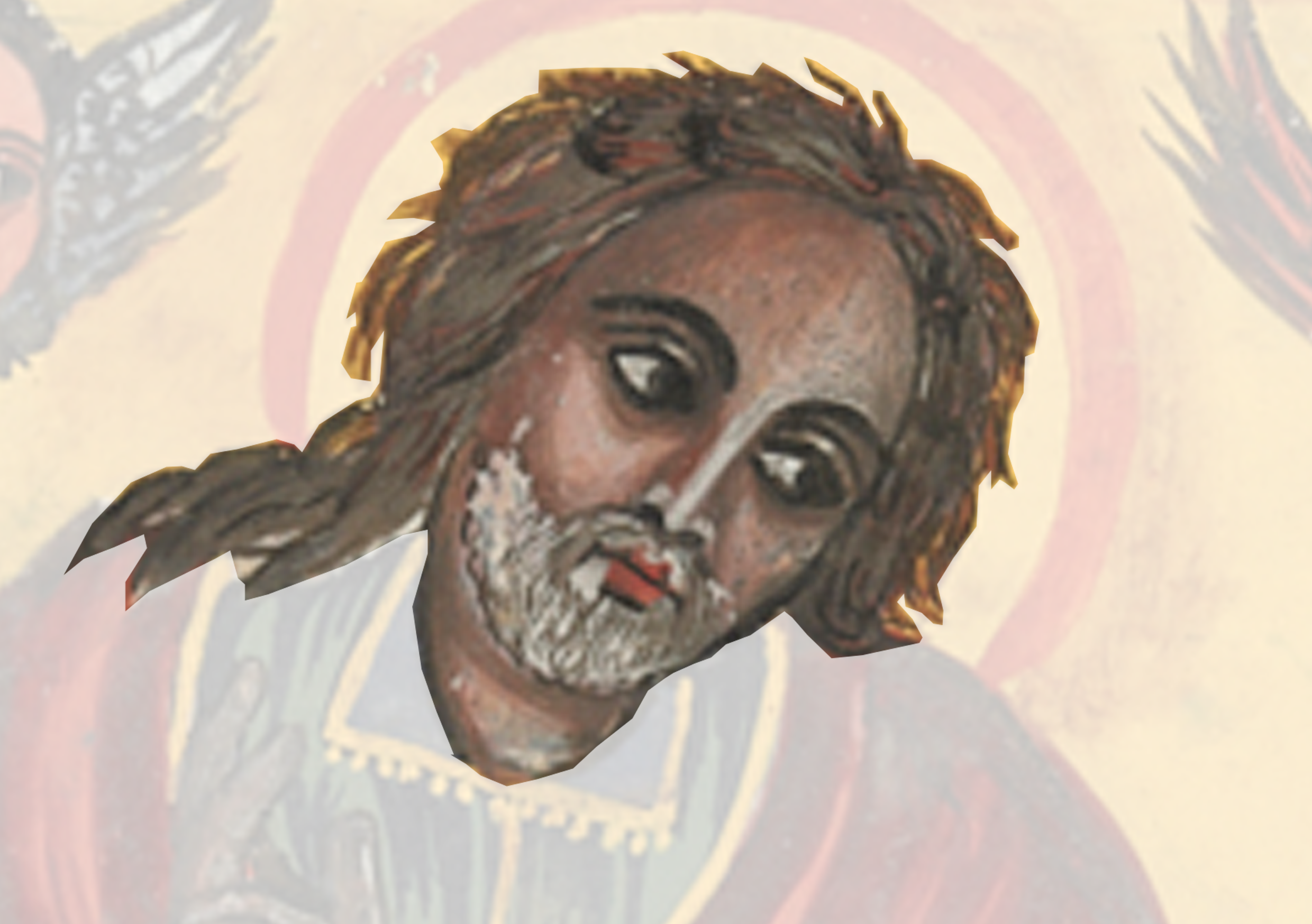 Painting Of Jesus With A Beard And A Beard