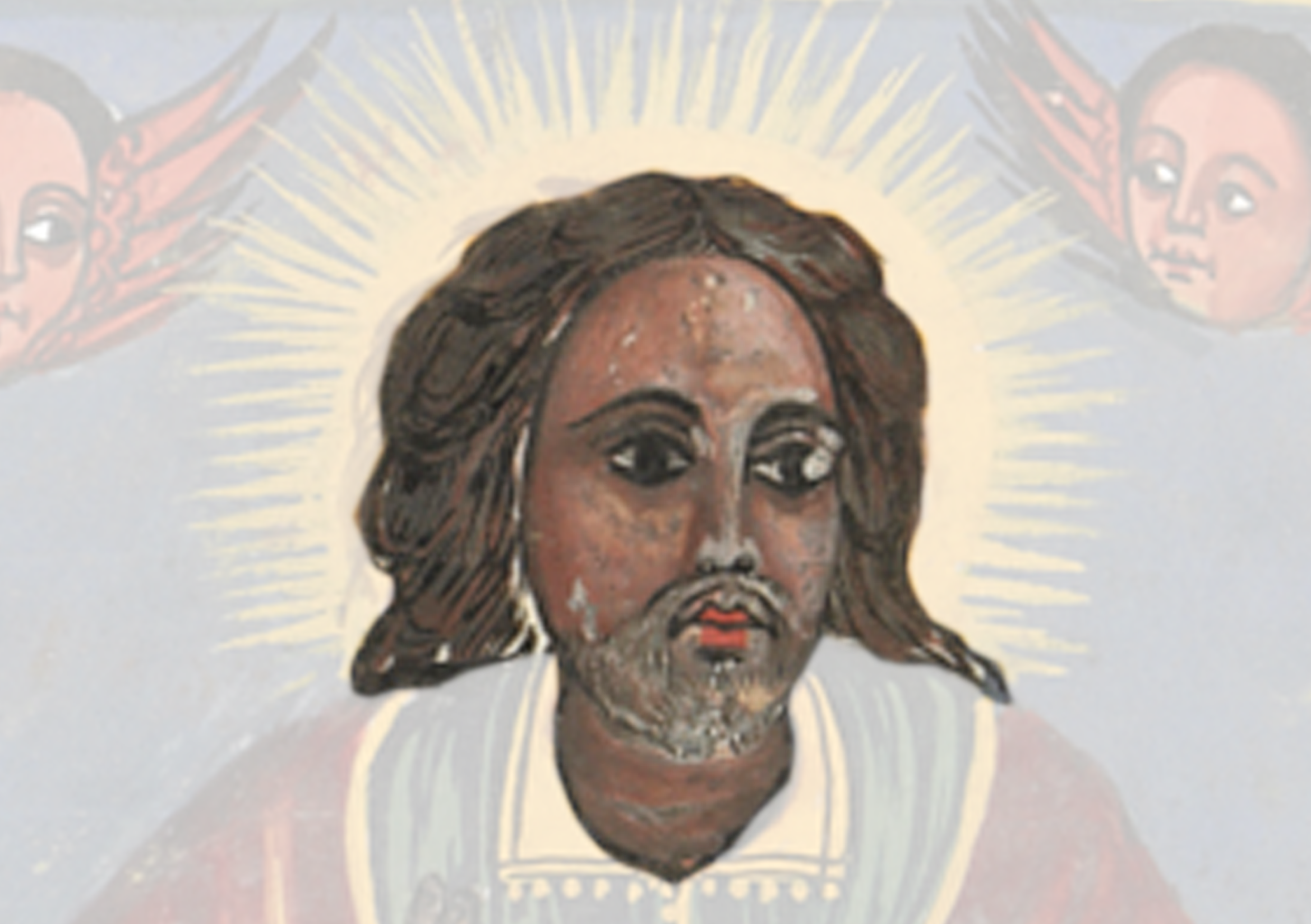 Painting Of Jesus With A Cross And A Cross