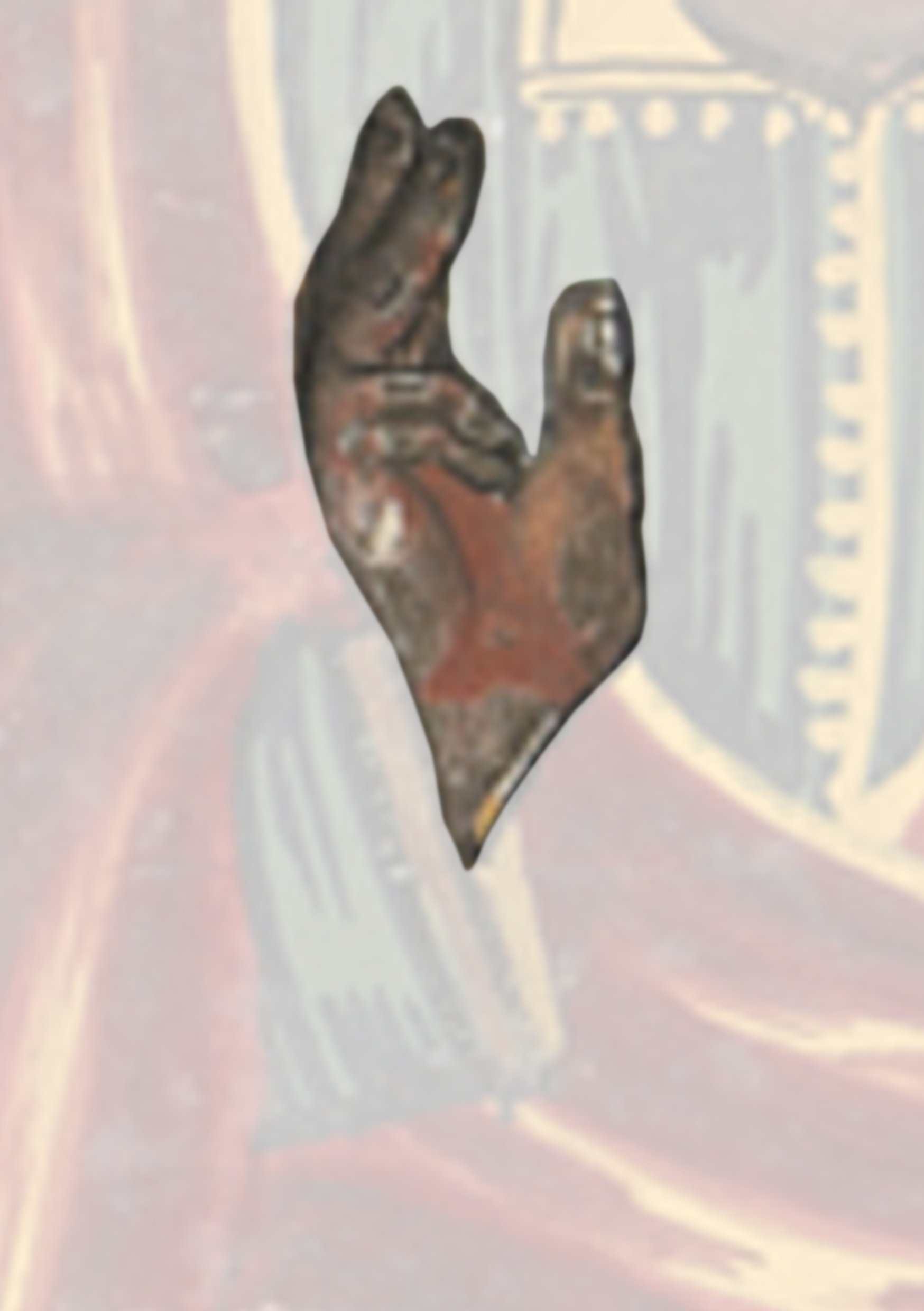 Painting Of A Bird With A Red Background