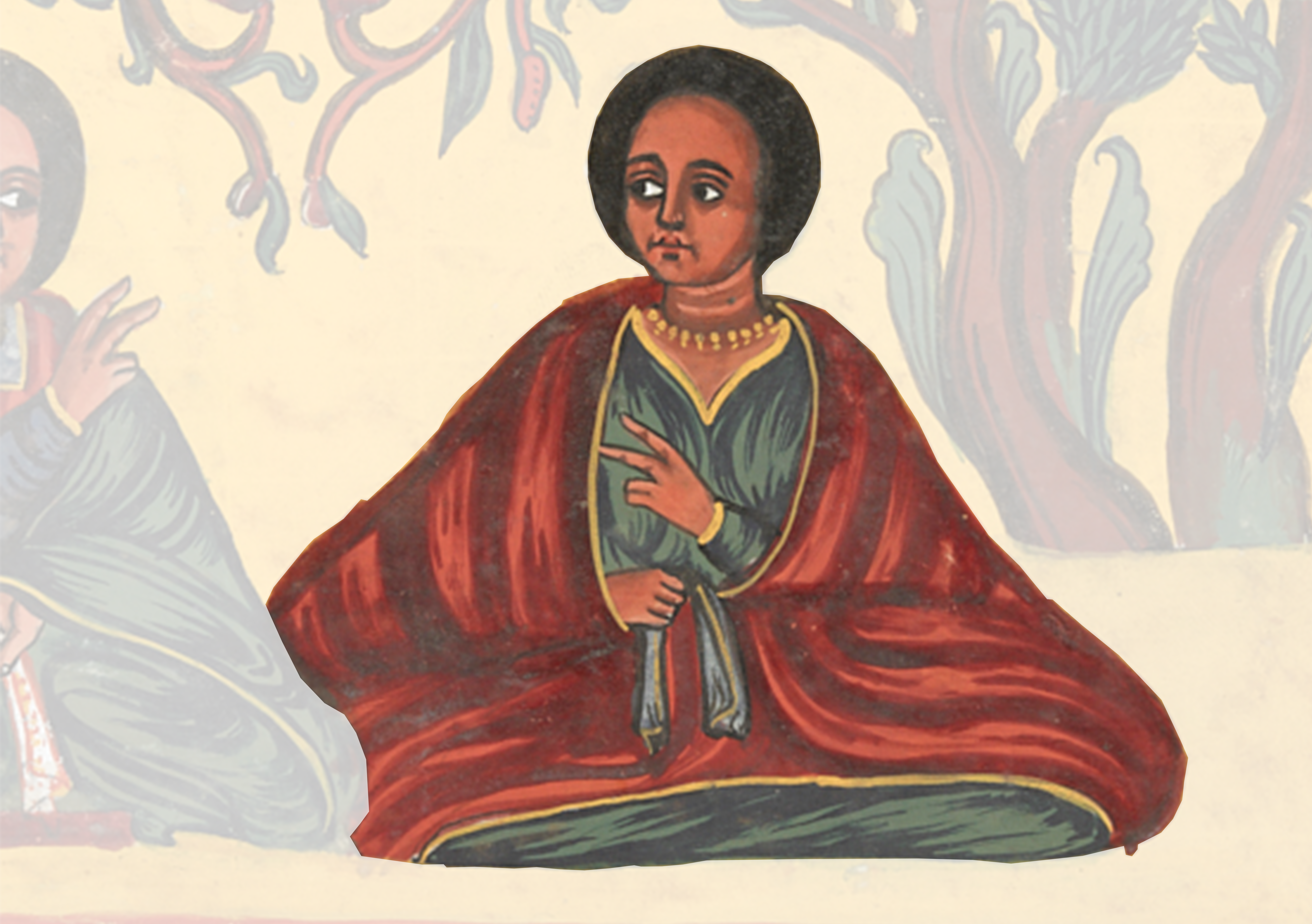 Painting Of A Woman Sitting On A Bed