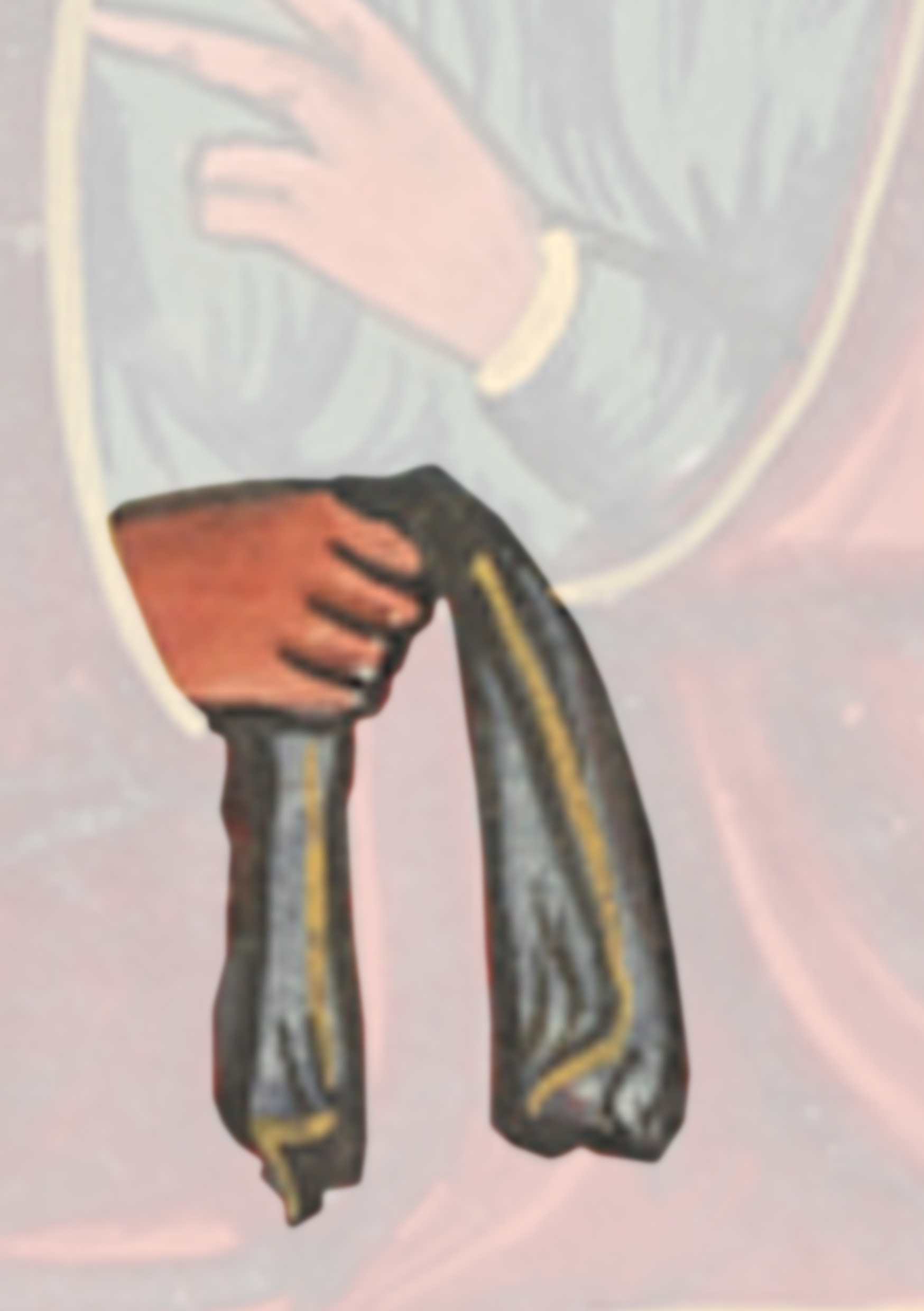 Painting Of A Woman Holding A Black Object