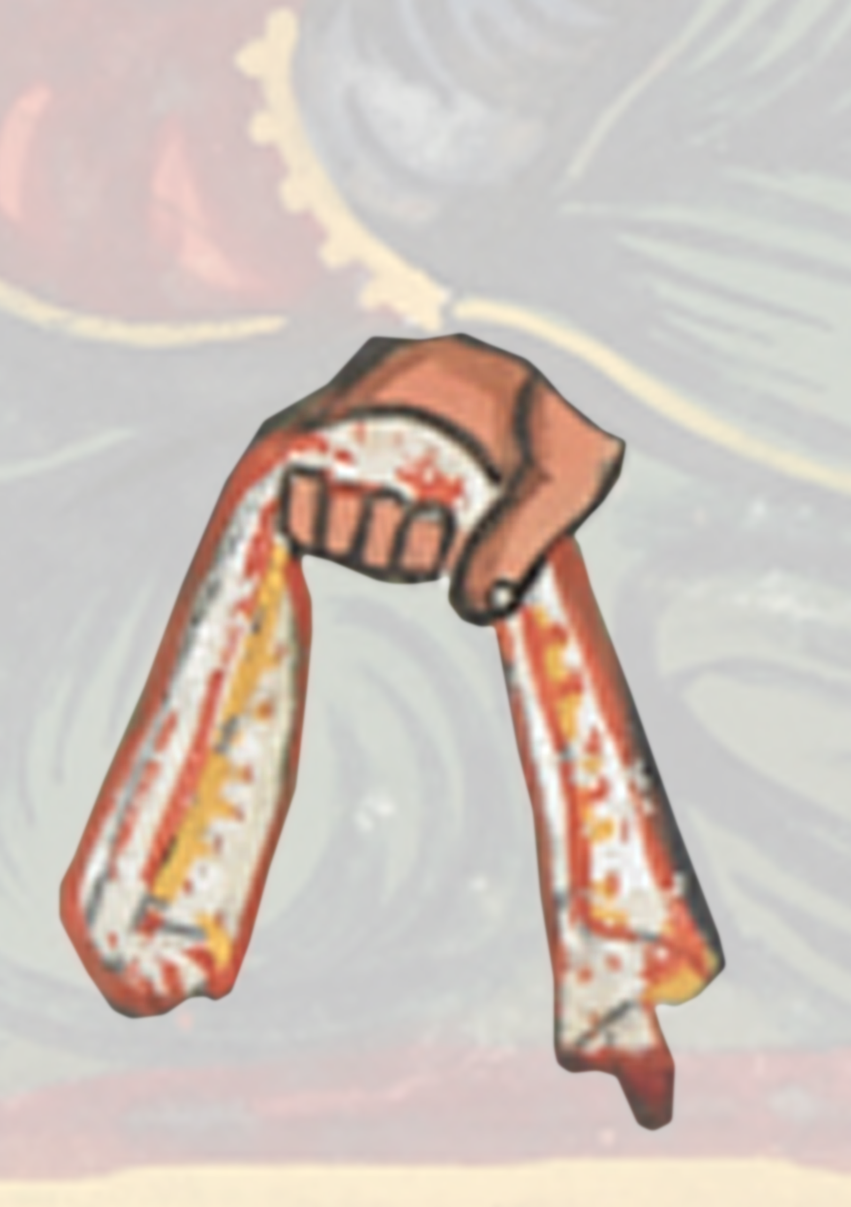 Painting Of A Fist With A Red And Yellow Background