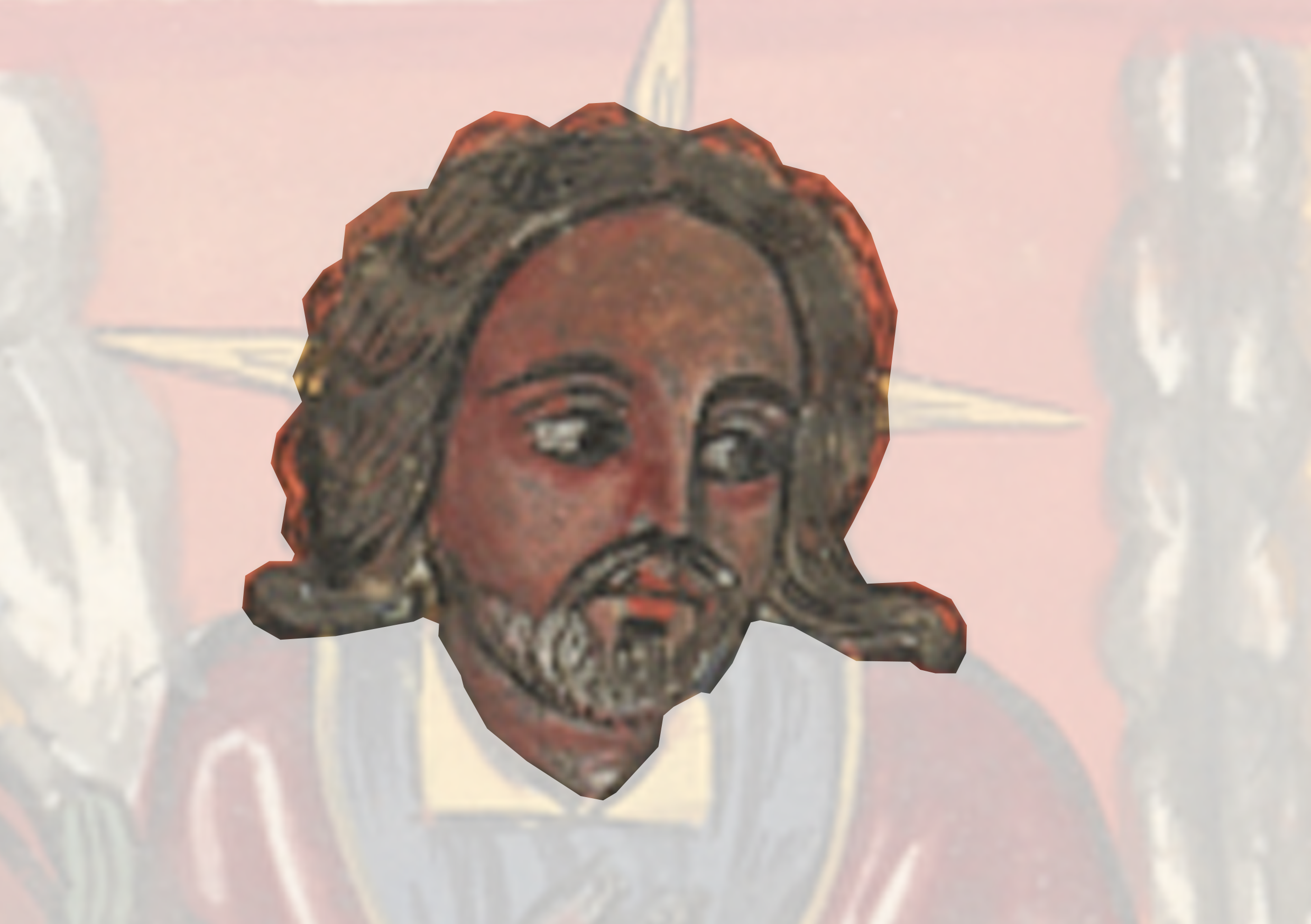 Painting Of Jesus With A Cross On It