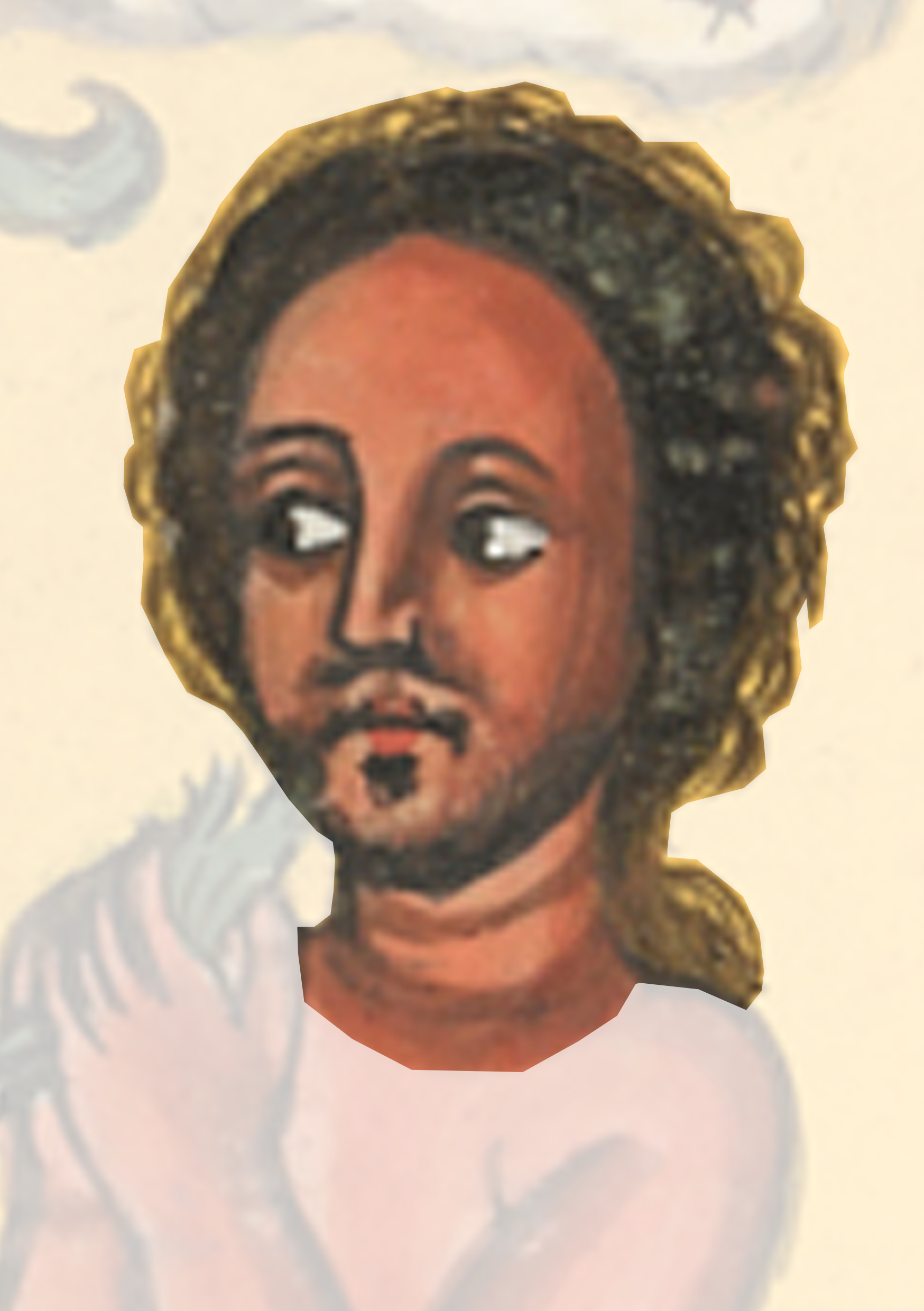 Painting Of A Child With A Bird In His Mouth