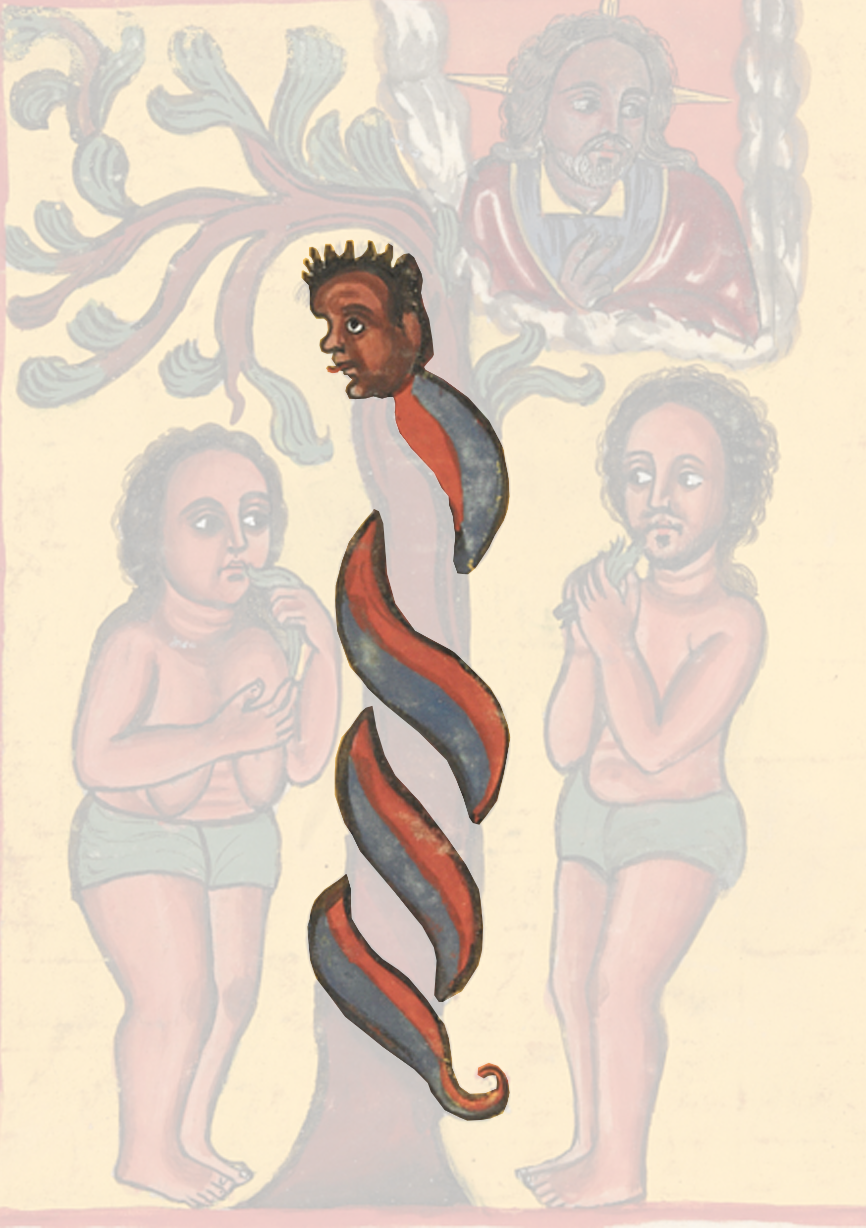 Painting Of Three Women With A Snake