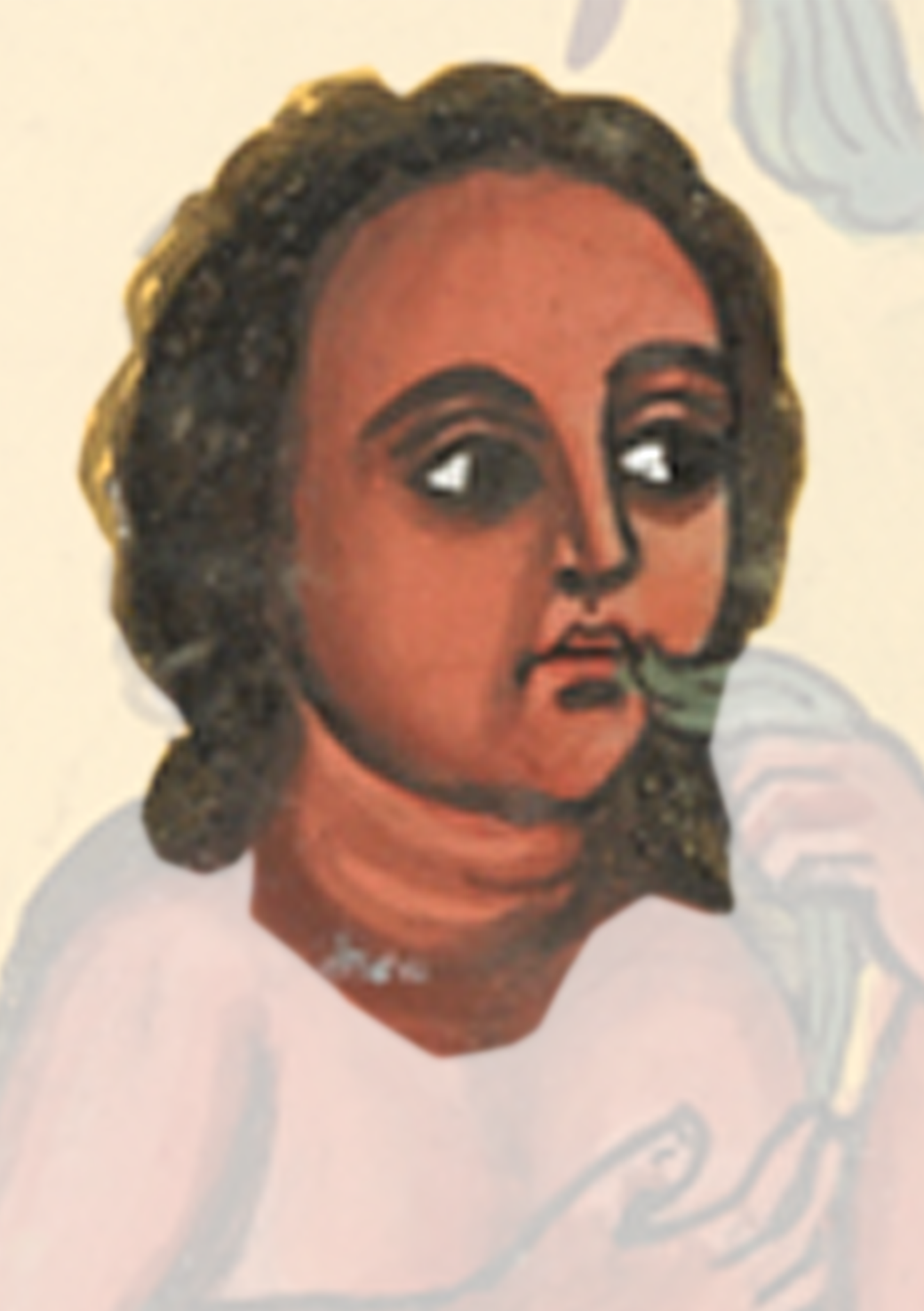 Painting Of A Woman With A Flower In Her Mouth