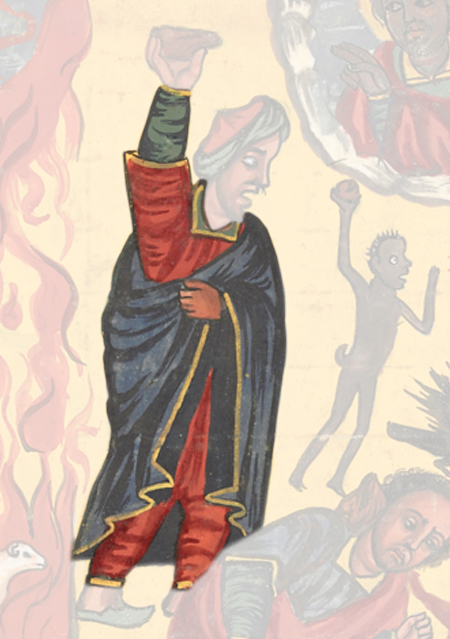 Painting Of A Man In A Red Robe And A Black Robe