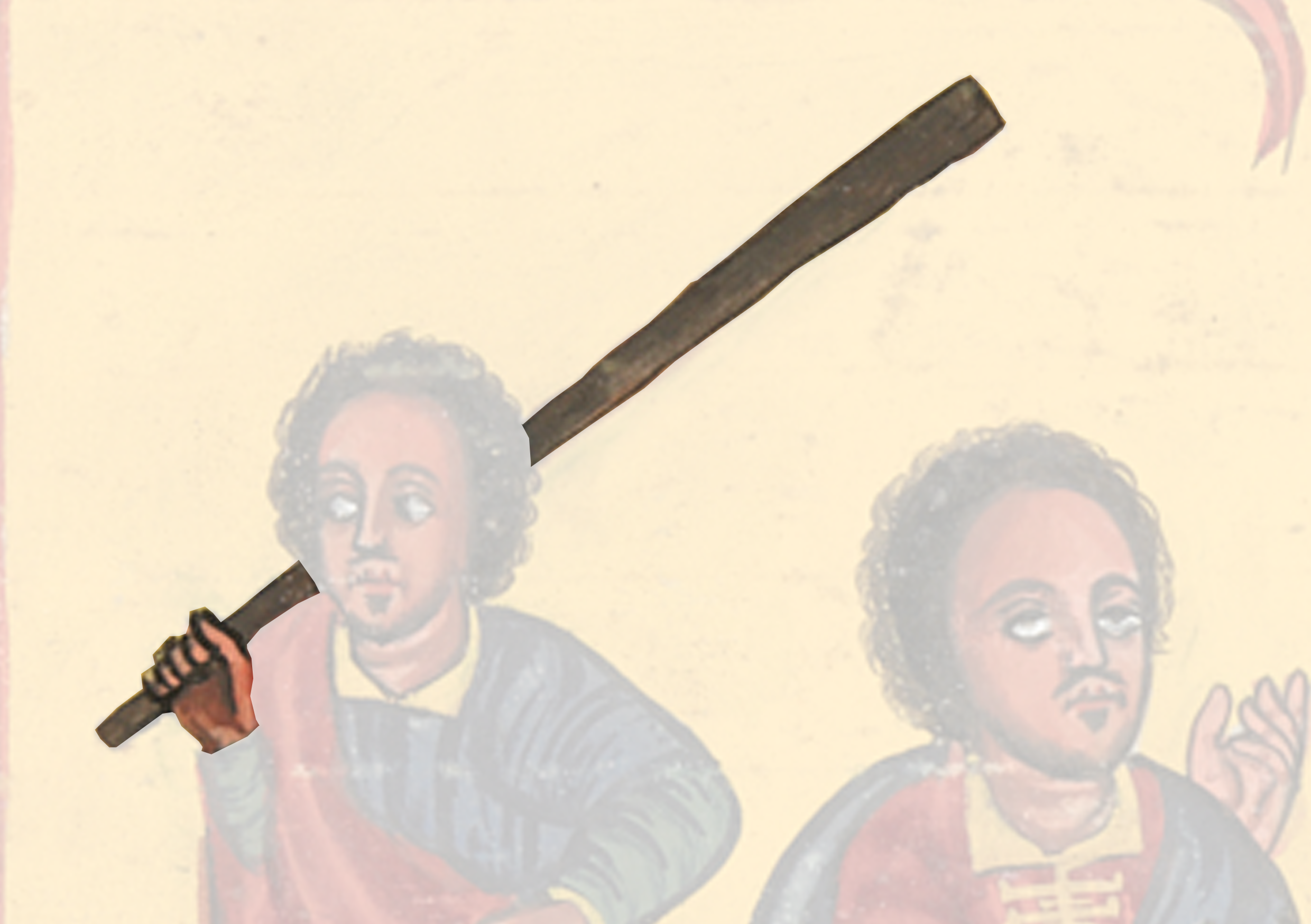 Painting Of A Man Holding A Baseball Bat