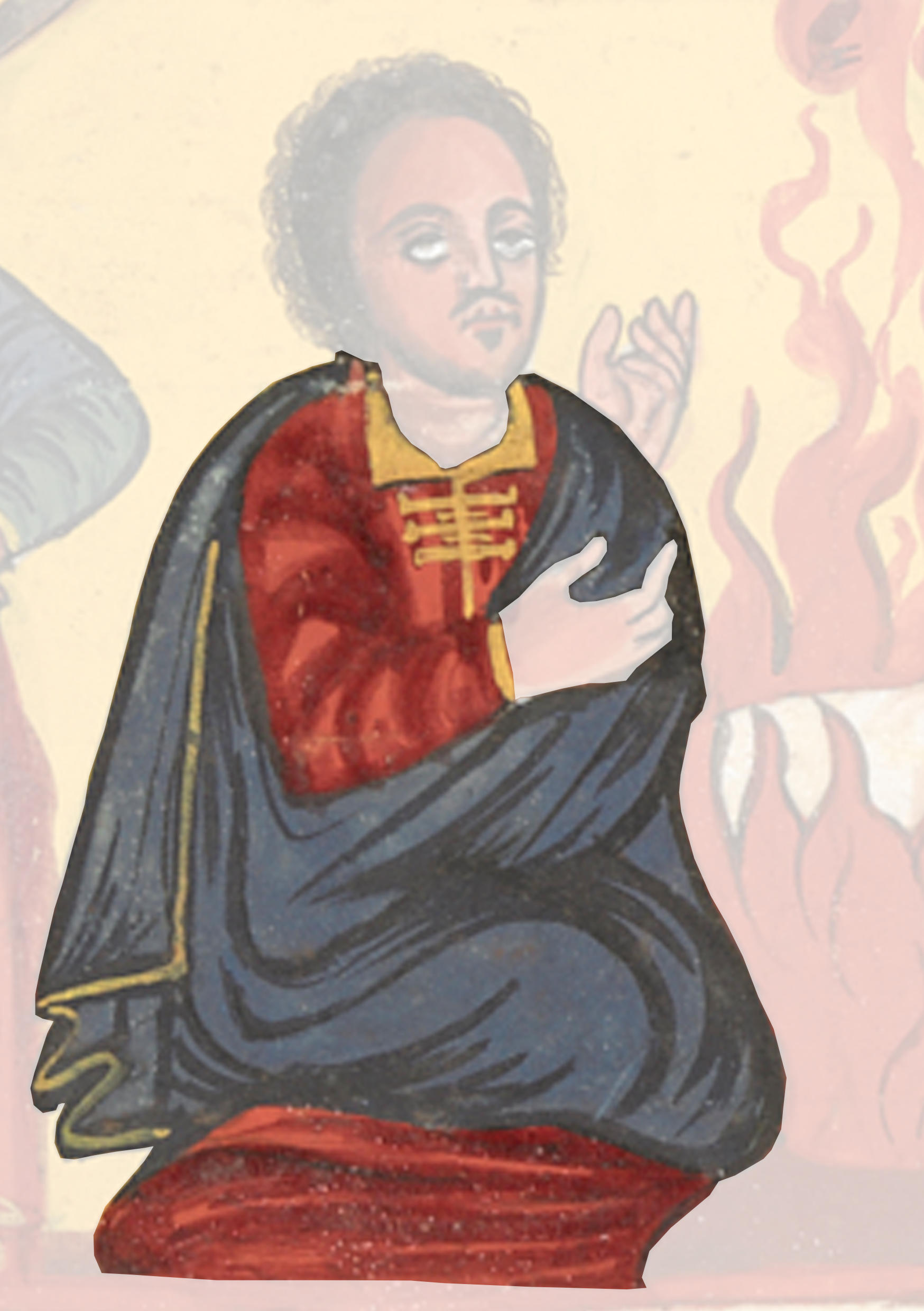 Painting Of A Man Sitting On A Red Chair