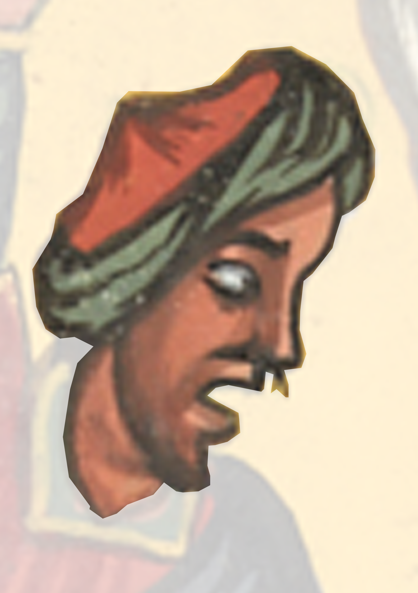 Painting Of A Man With A Red Hat