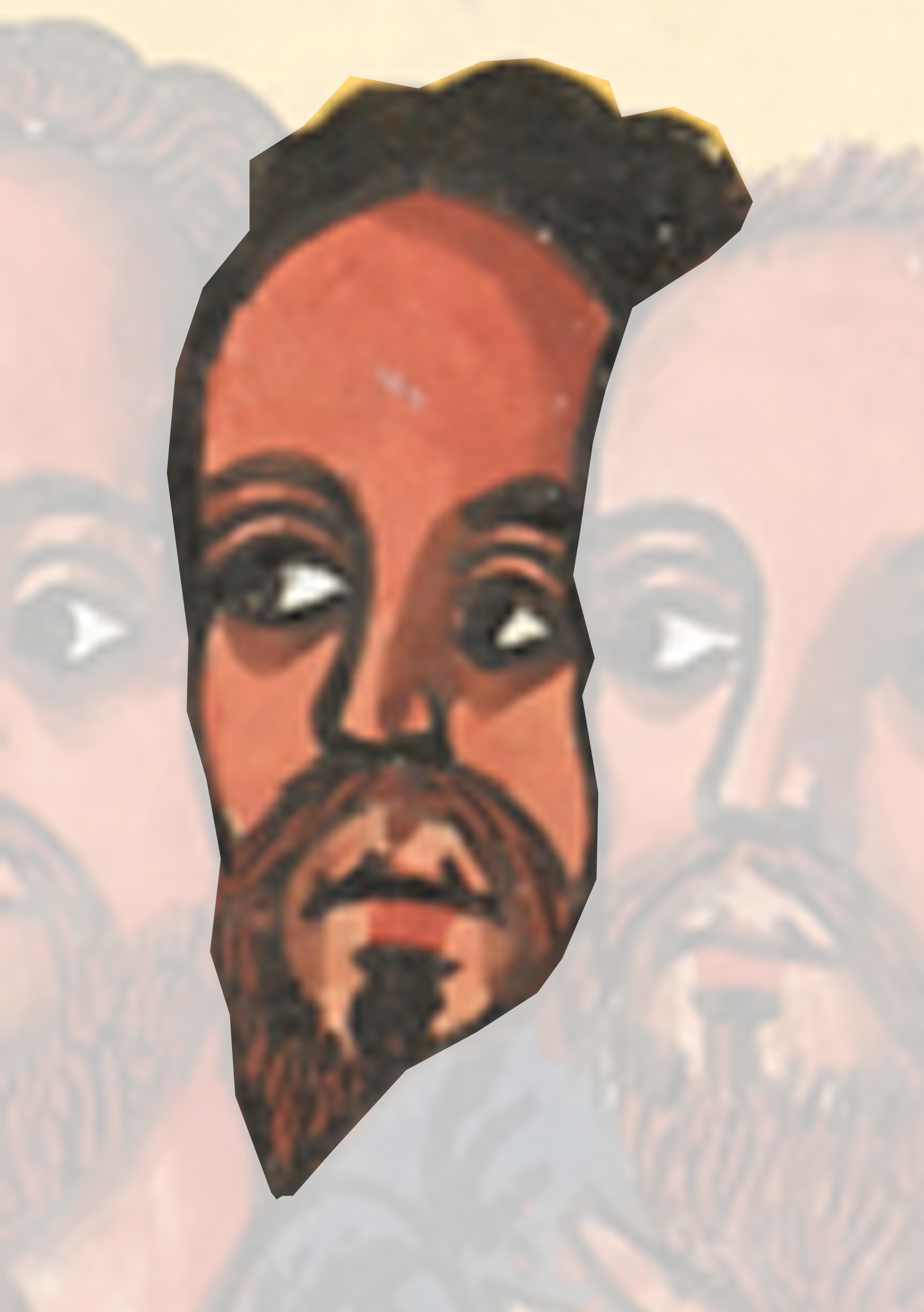Painting Of Jesus And A Man With A Beard