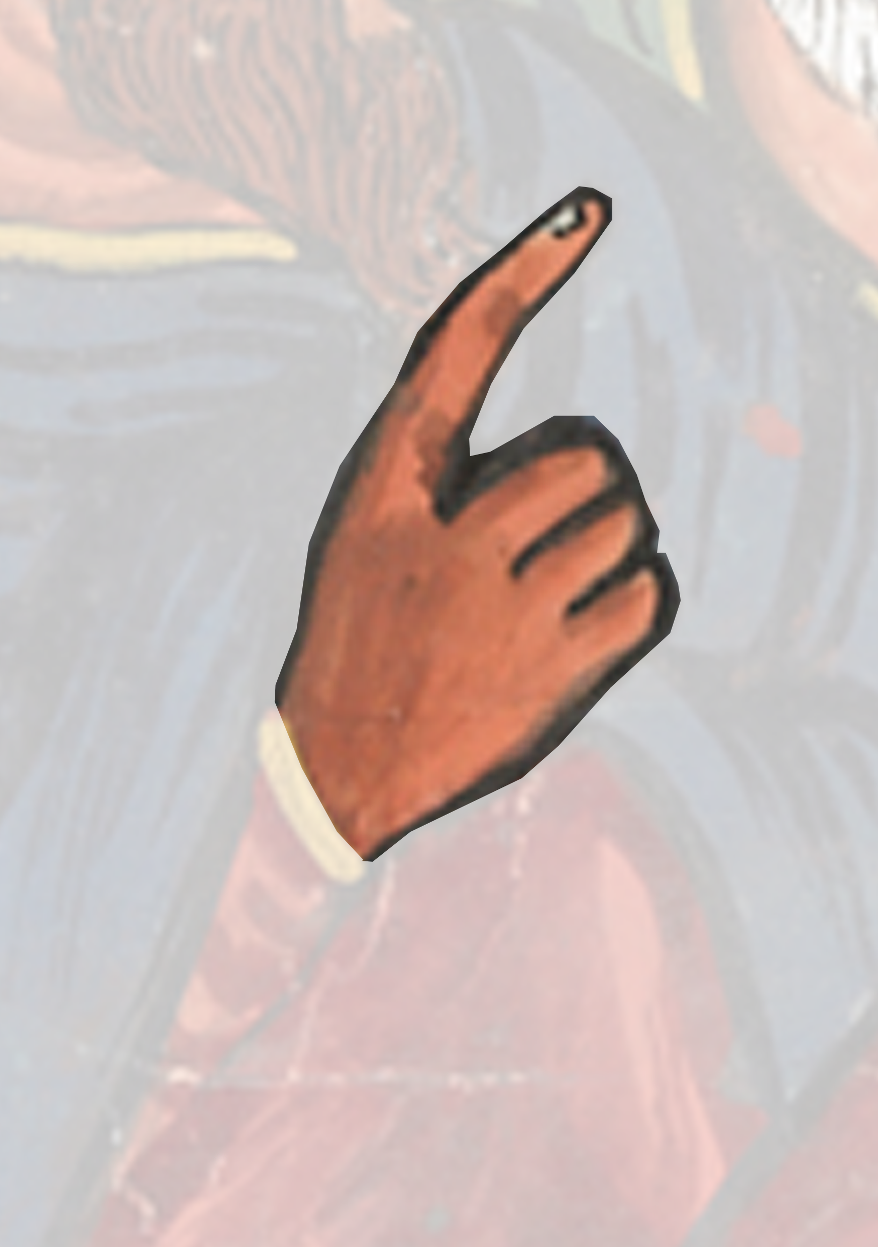 Hand Is Pointing At The Viewer
