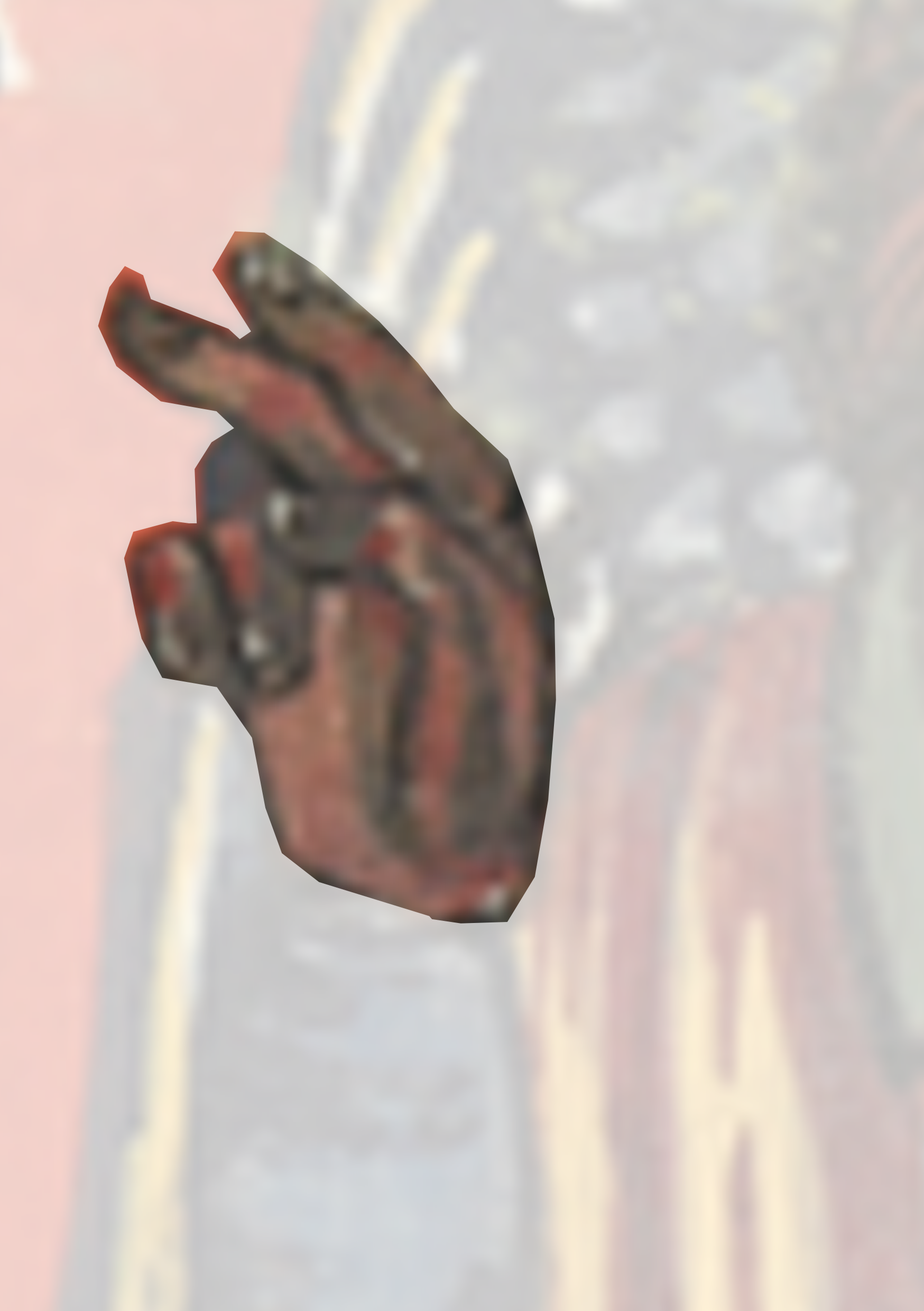 Hand Is Shown In The Middle Of A Painting