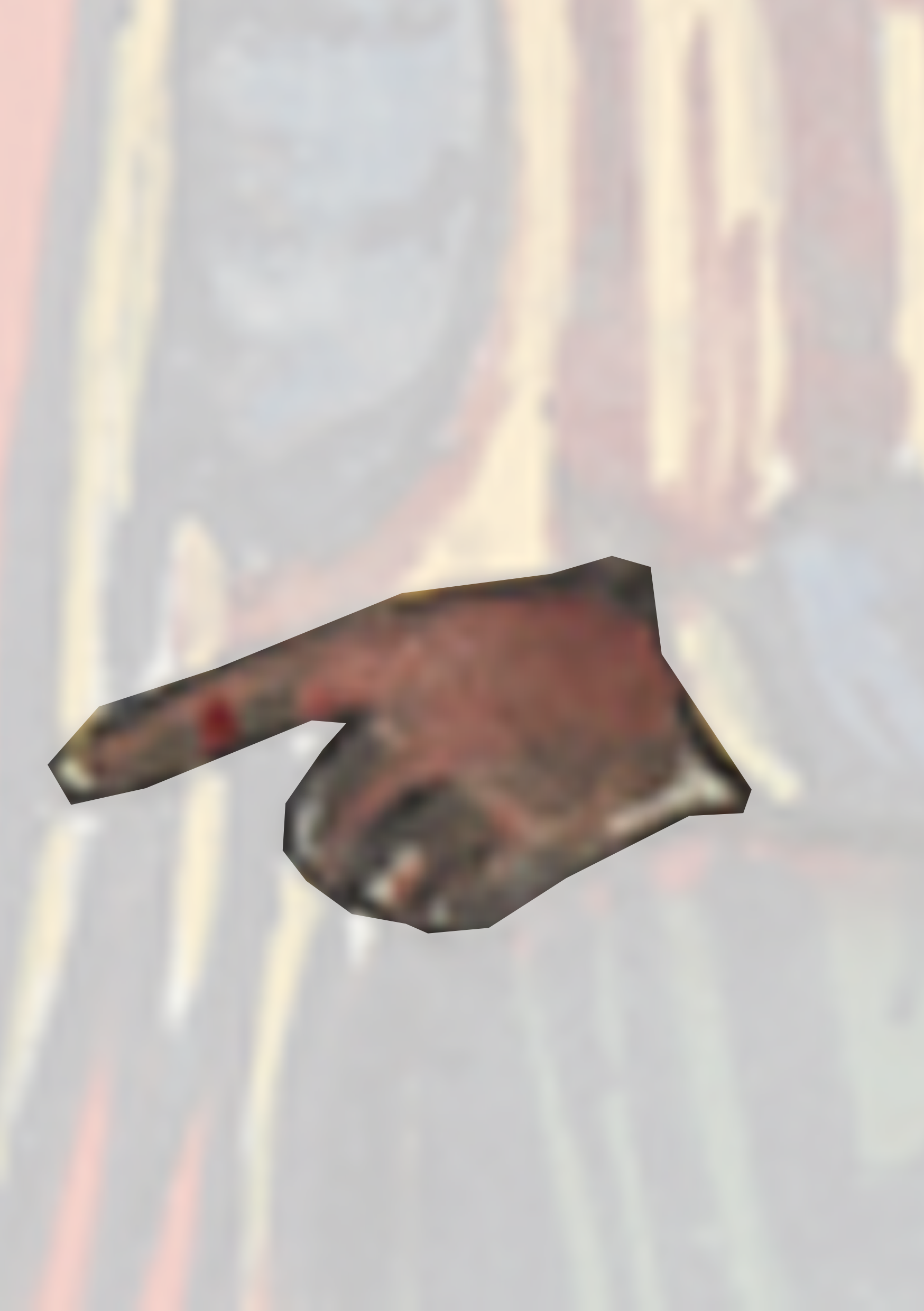 Small Object With A Red And Yellow Design