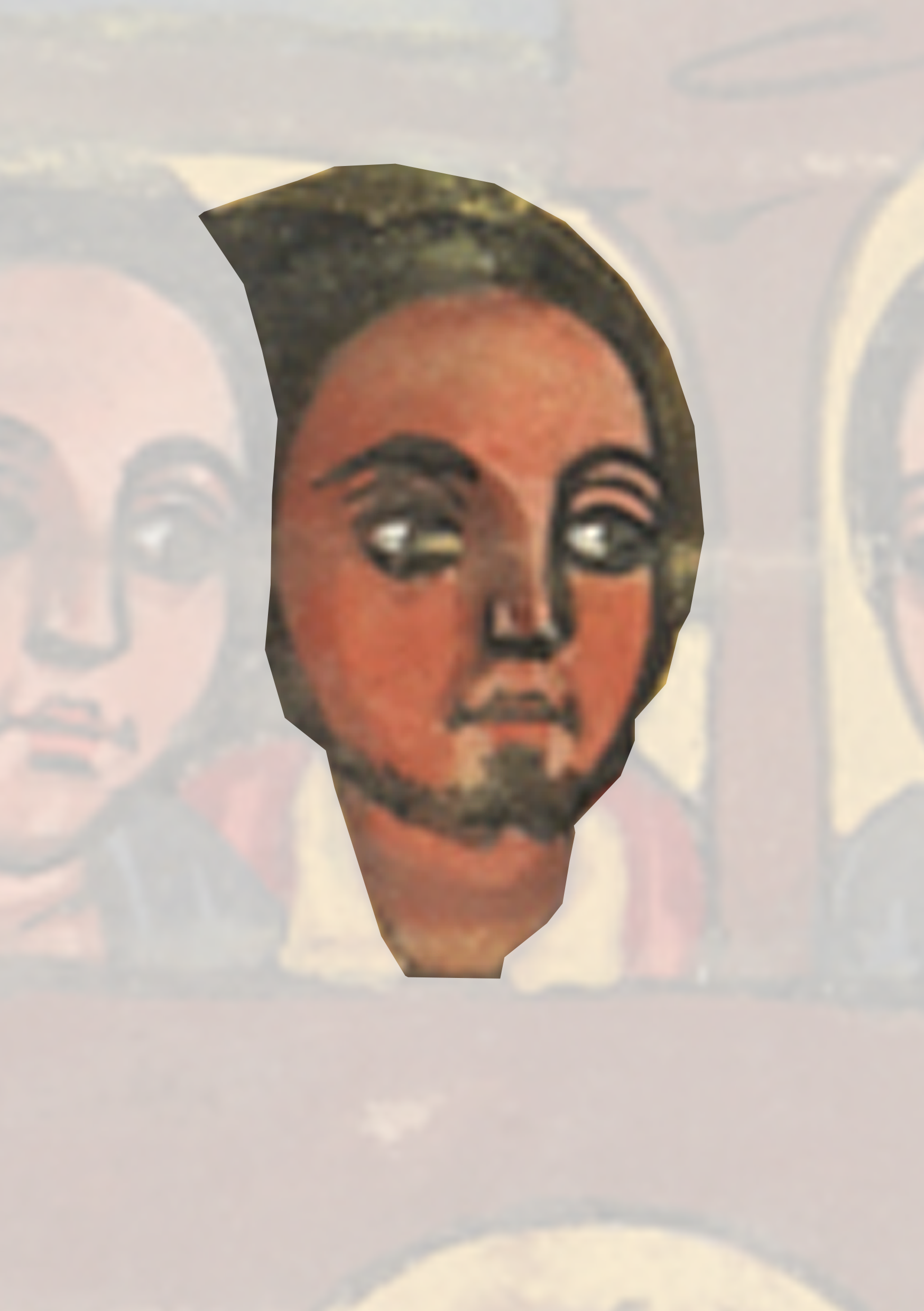 Painting Of A Face With Three People
