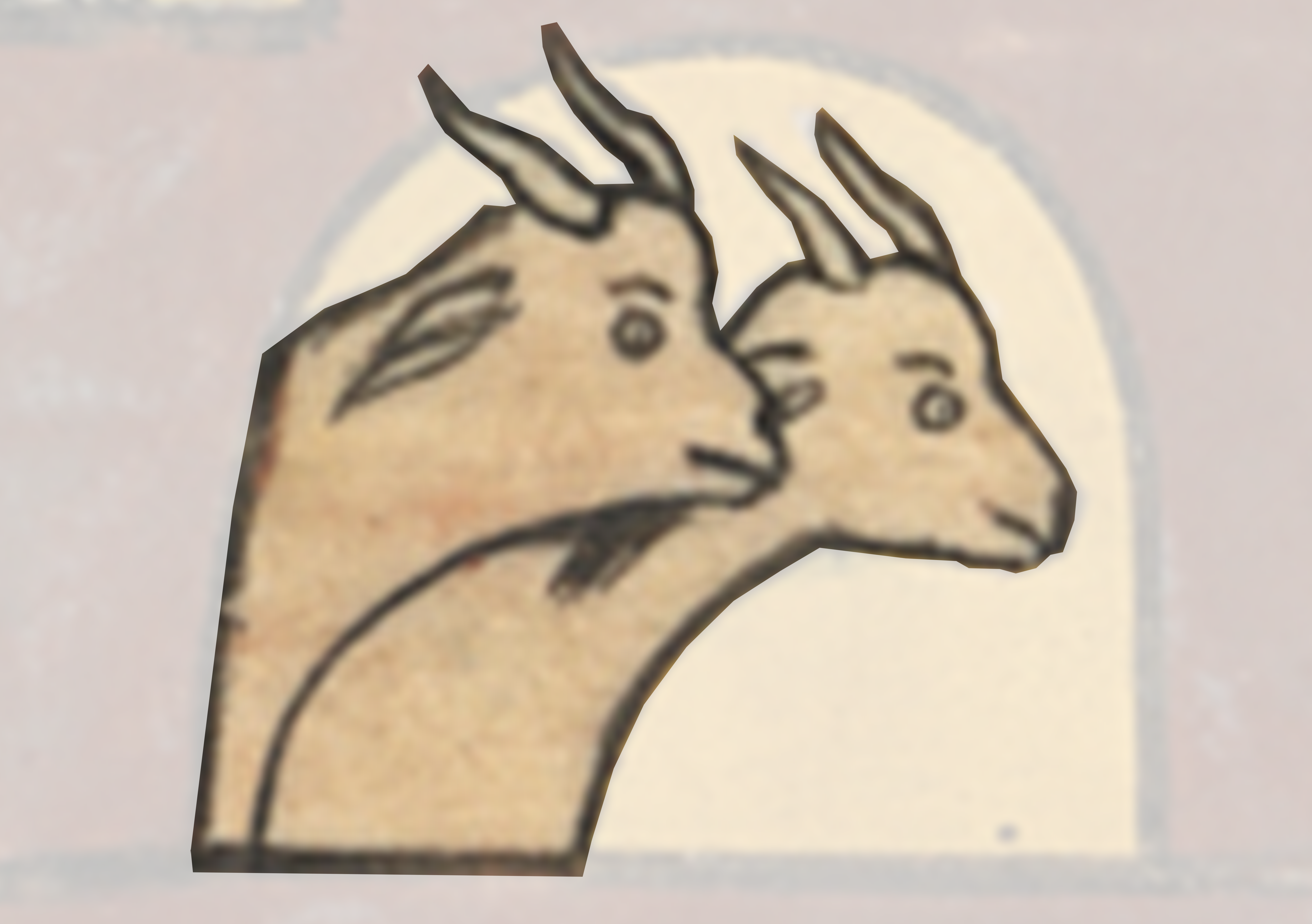 Goat Head With Horns And Horns On It S Head