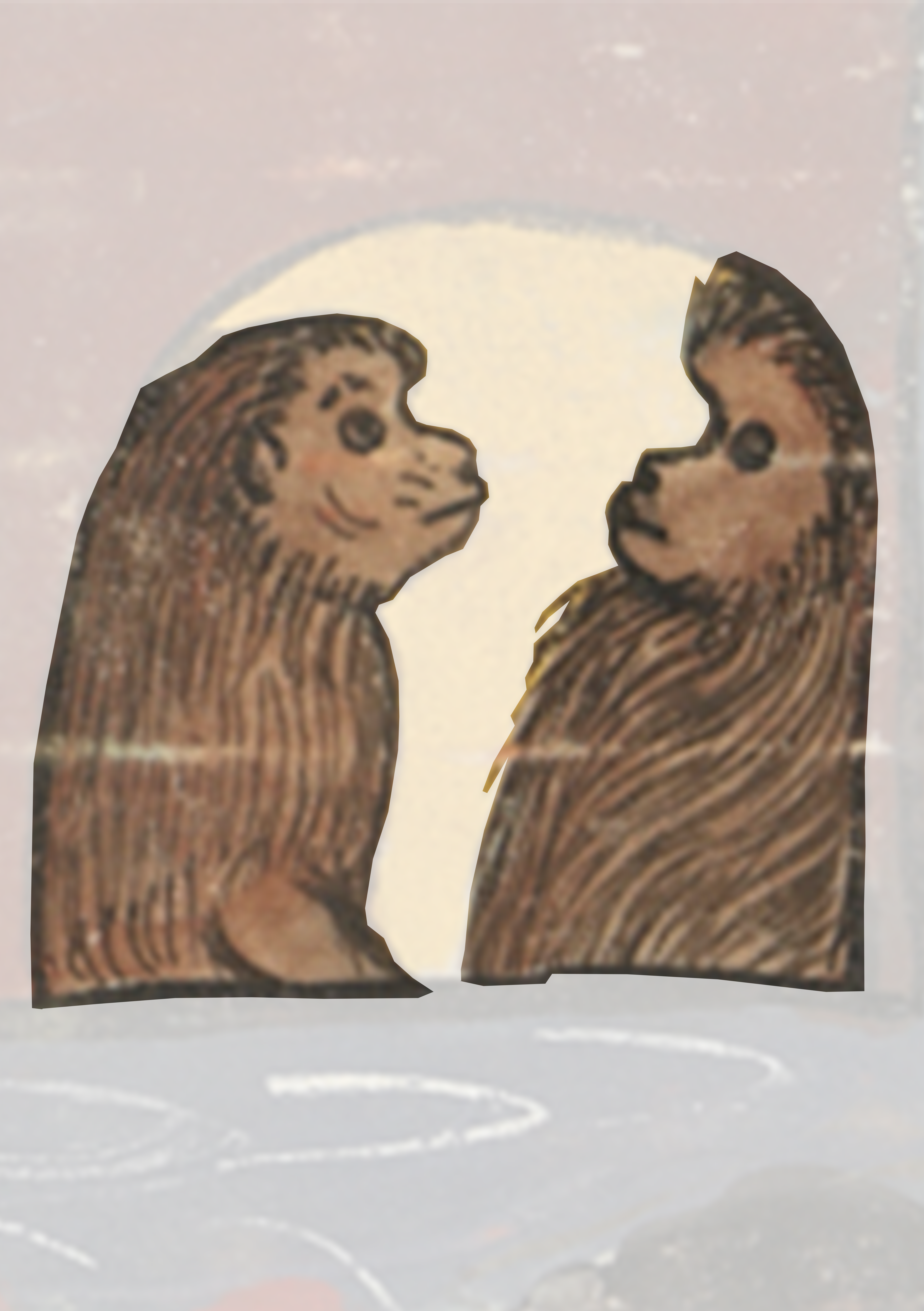 Couple Of Bears Standing Next To Each Other Bears