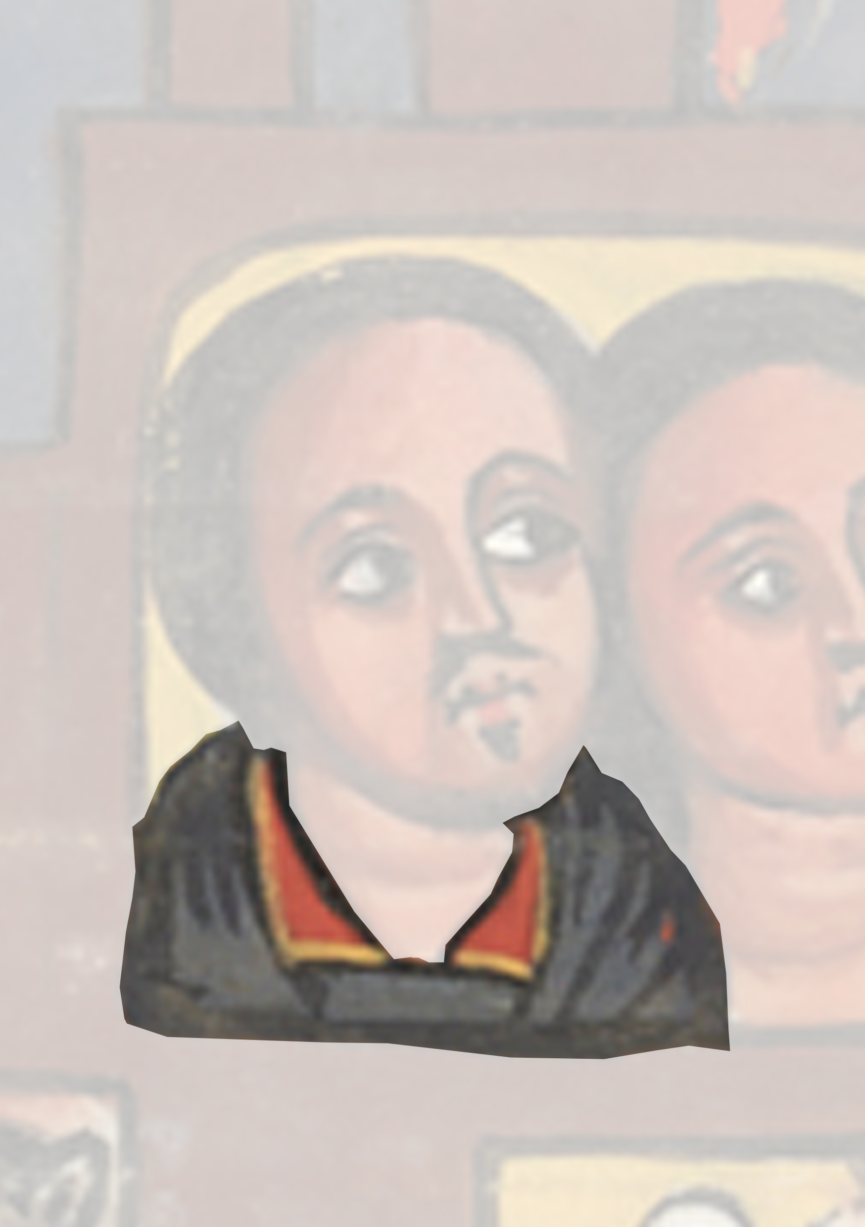 Painting Of Two Women With A Man In The Background