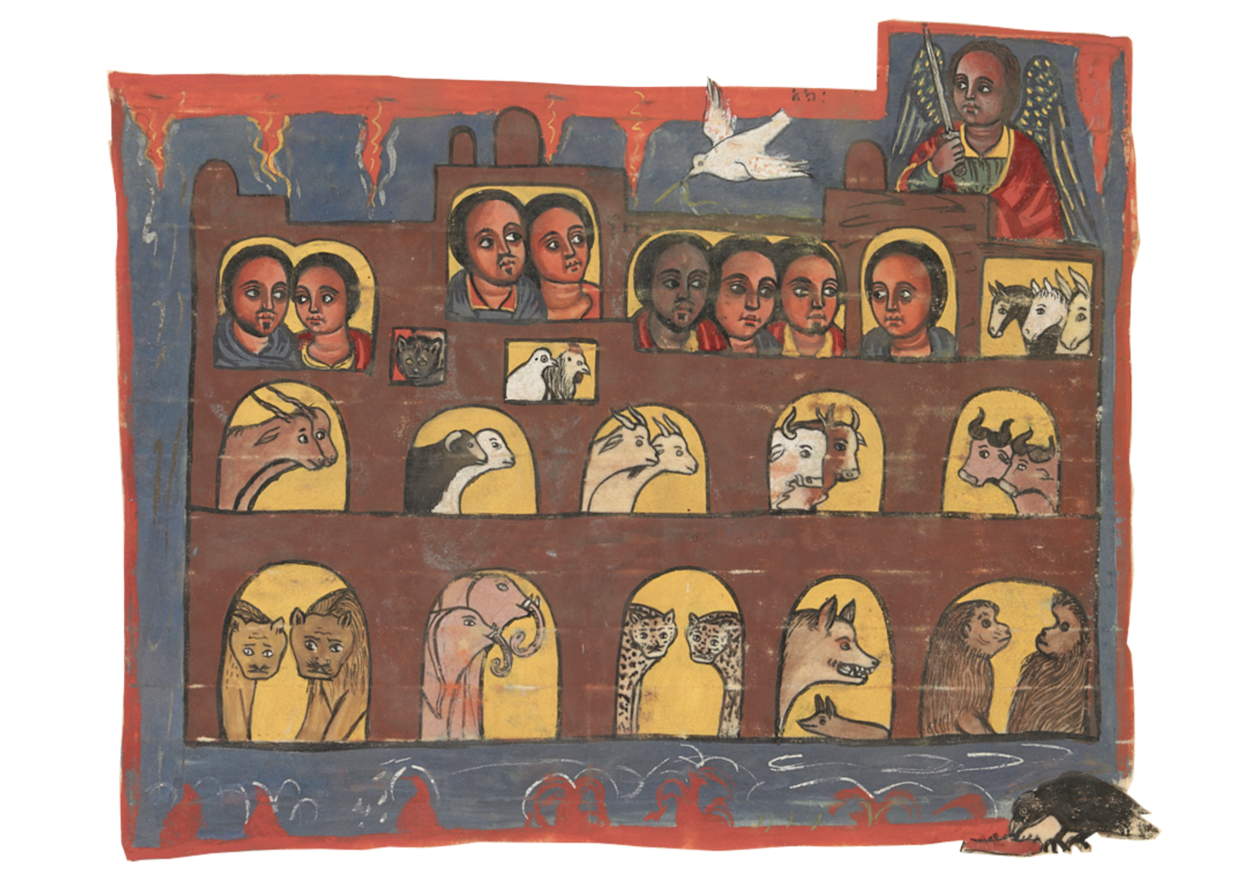 Painting Of A Group Of People And Animals