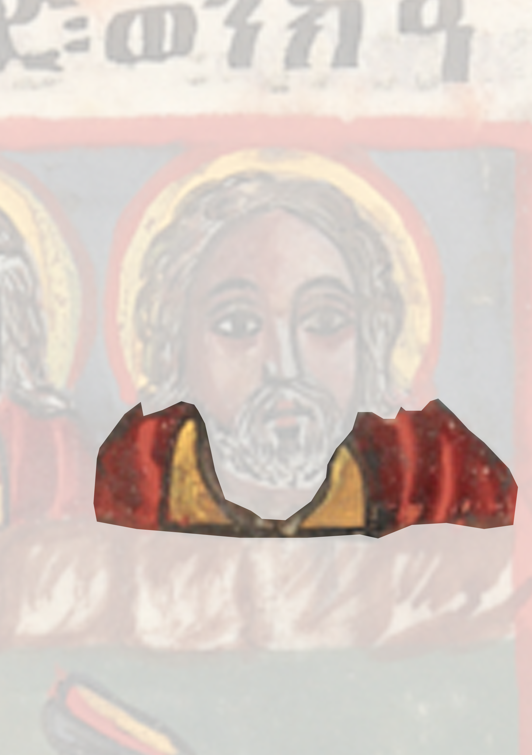 Painting Of Jesus With A Red Background