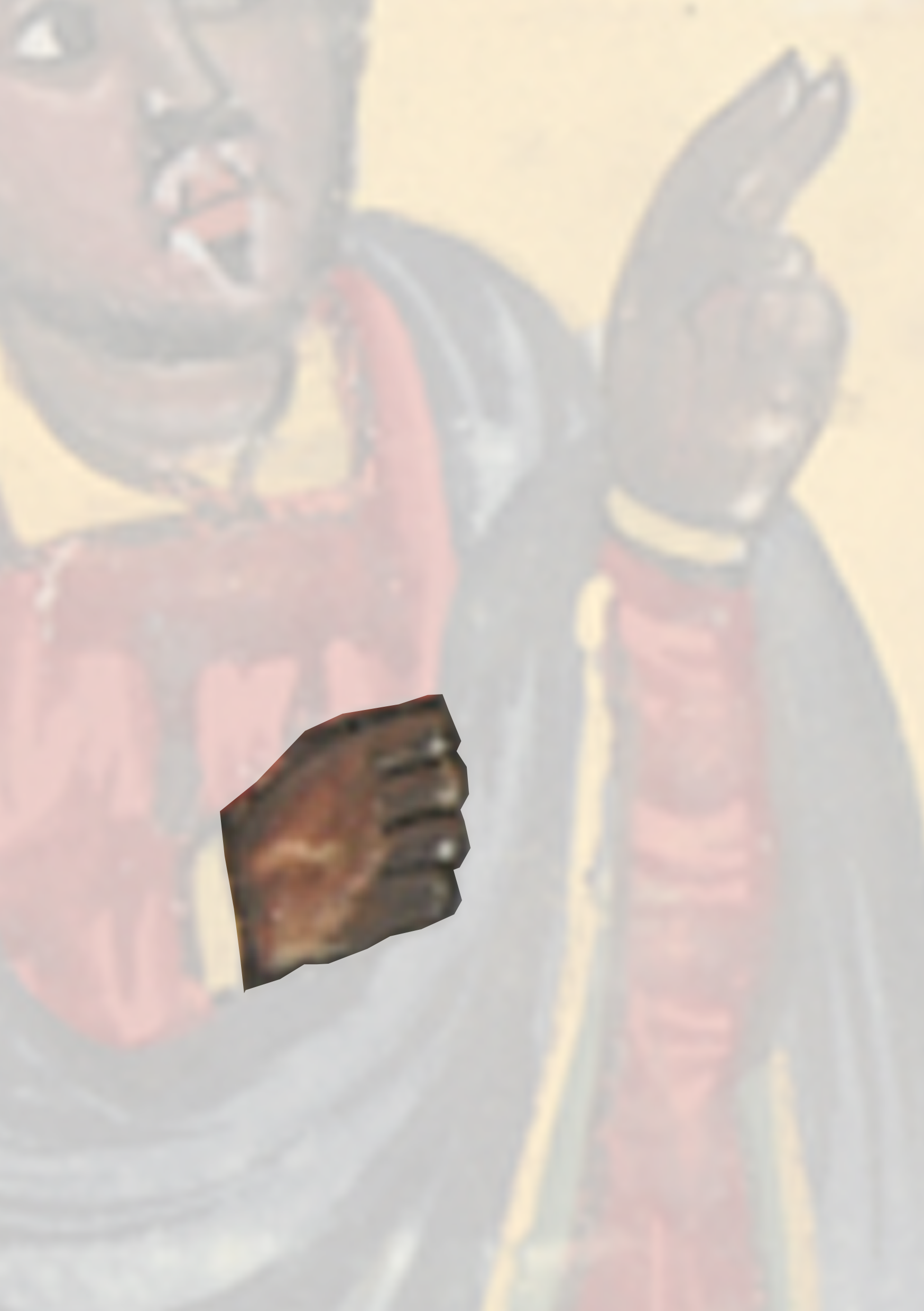 Painting Of A Man With A Red Shirt And A Black Hat