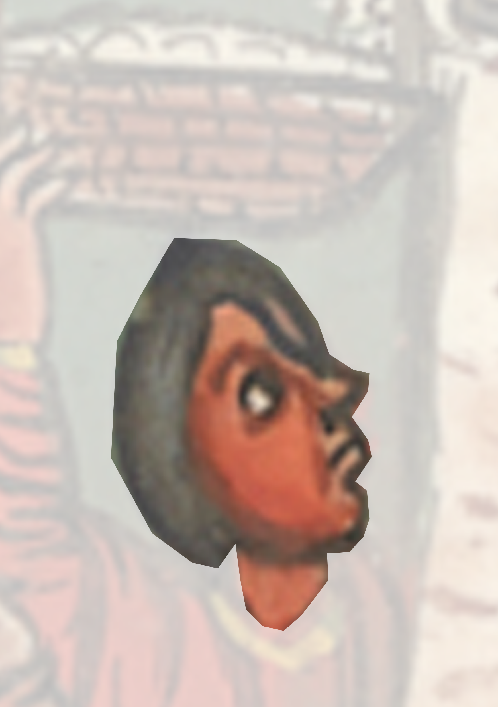 Cartoon Character With A Face And A Red Coat