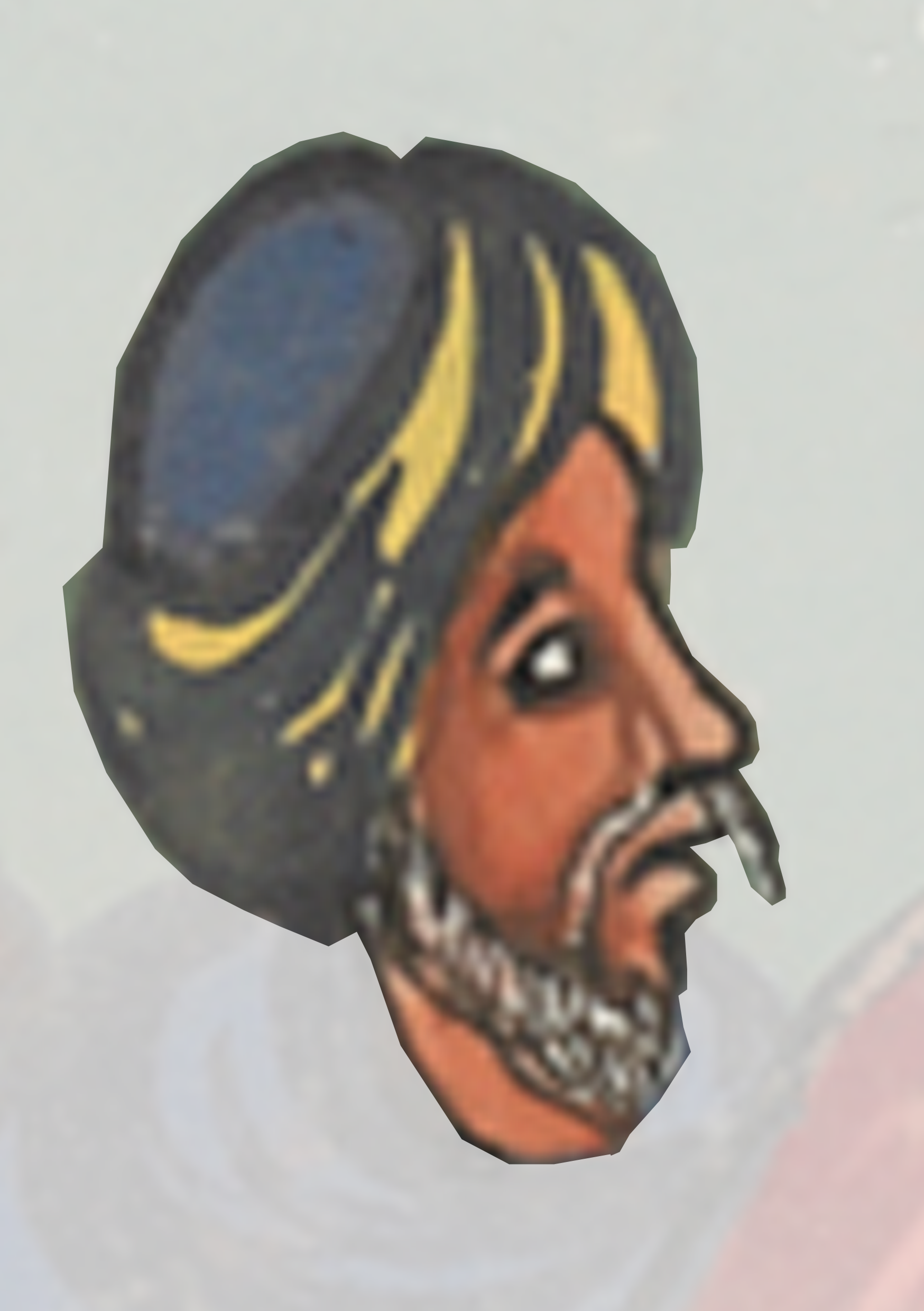 Close Up Of A Face With A Beard