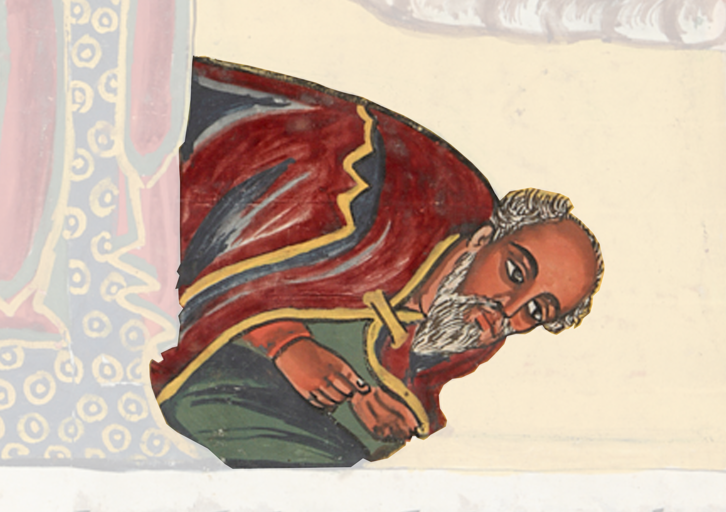 Painting Of A Man With A Hat And A Red Coat
