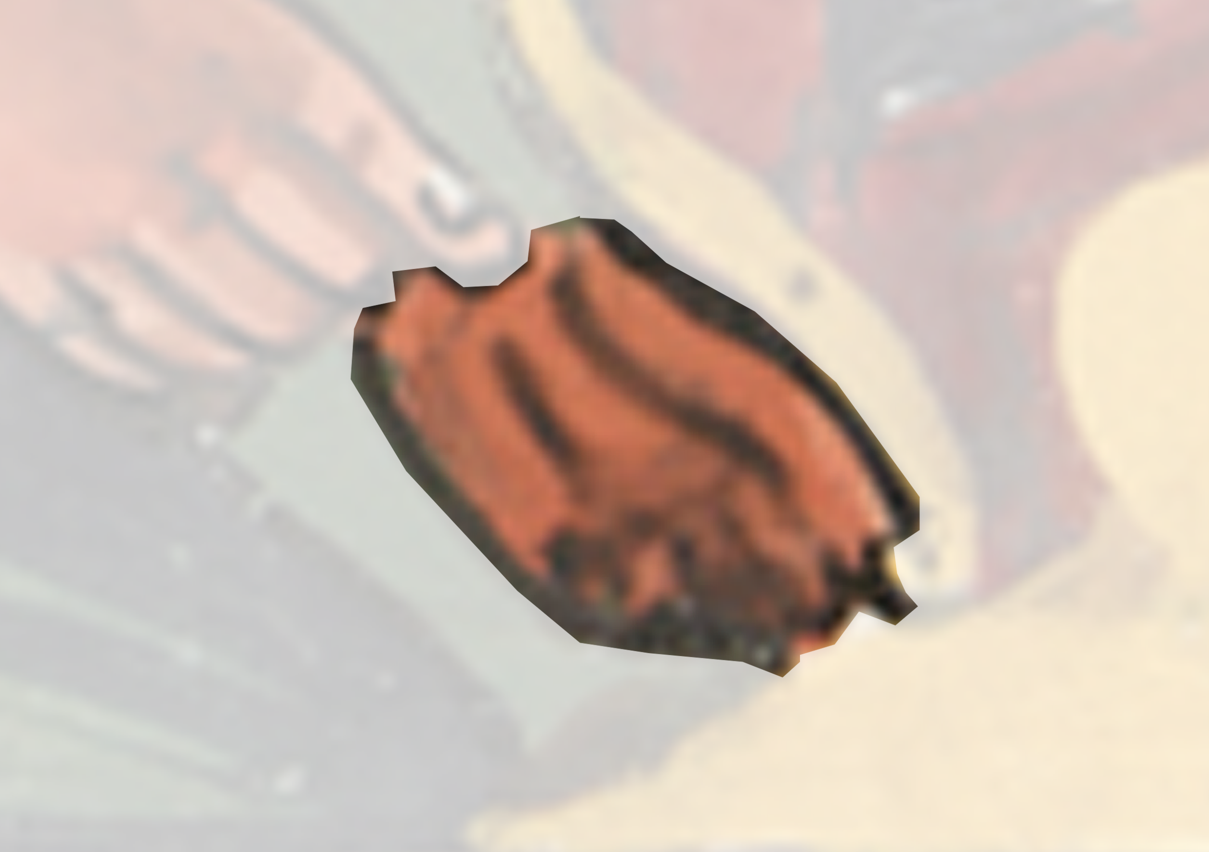 Large Piece Of Art With A Red And Yellow Background