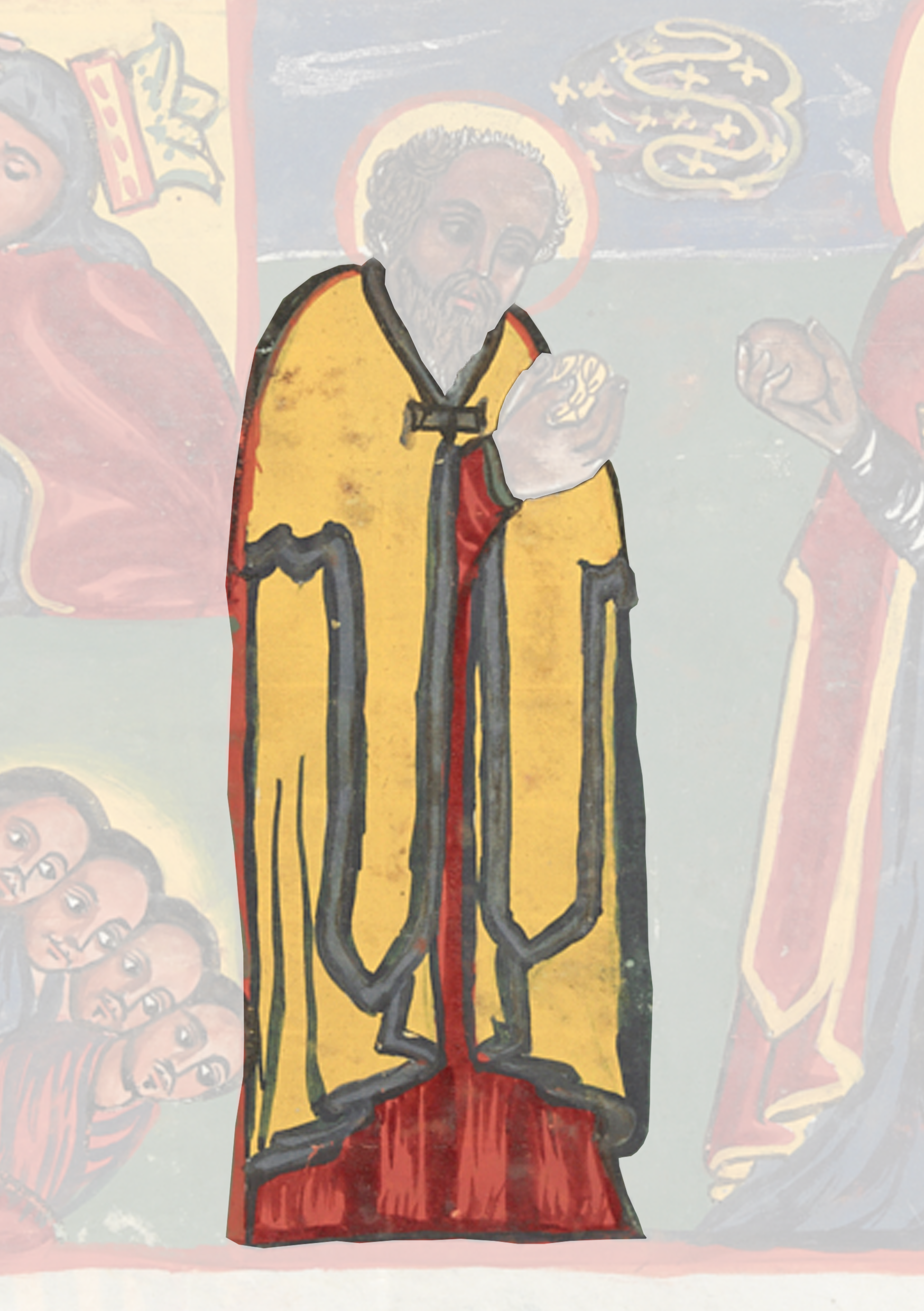 Painting Of A Priest With A Cross