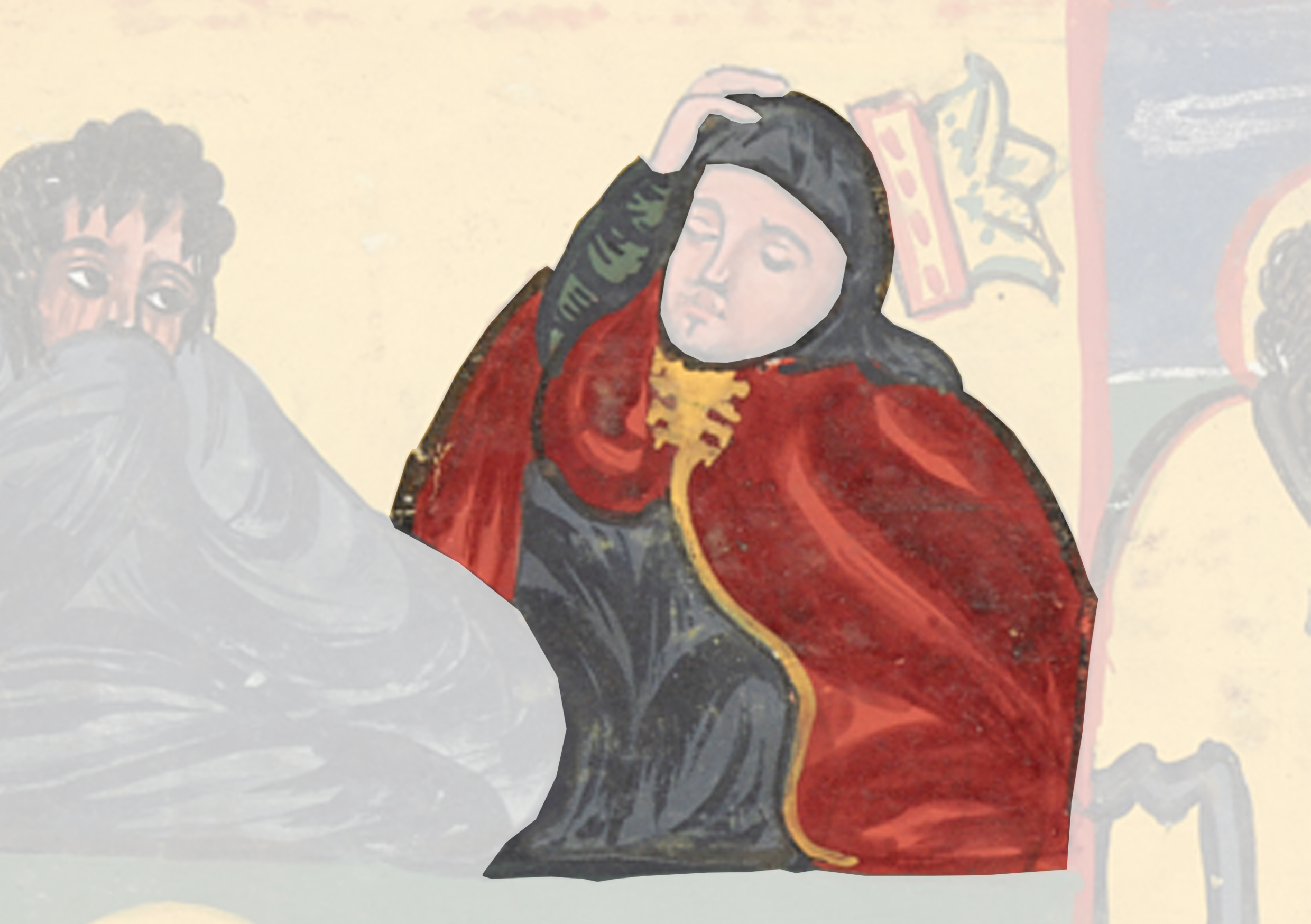 Painting Of A Woman In A Red Robe