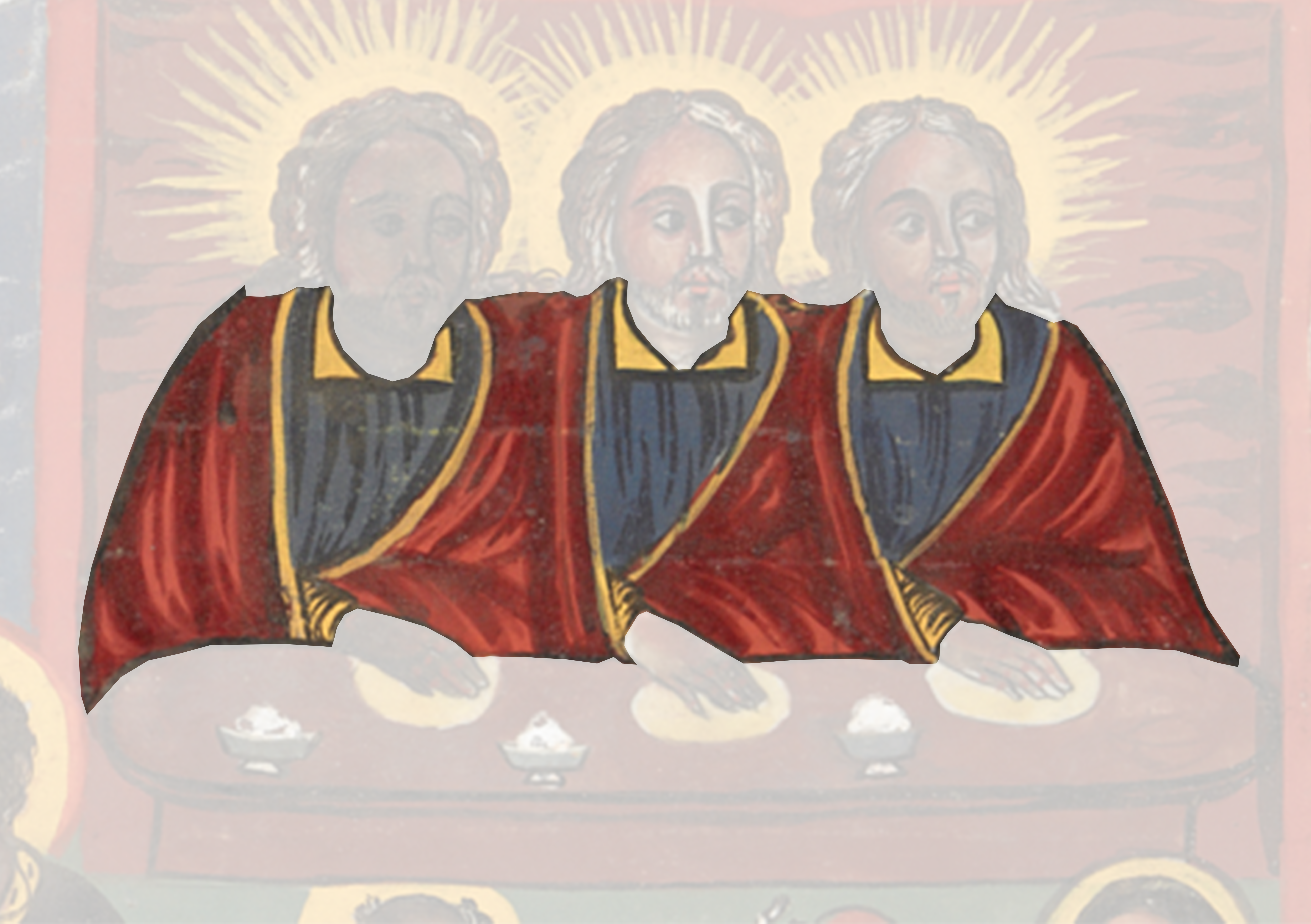 Three Men Sitting On A Bench