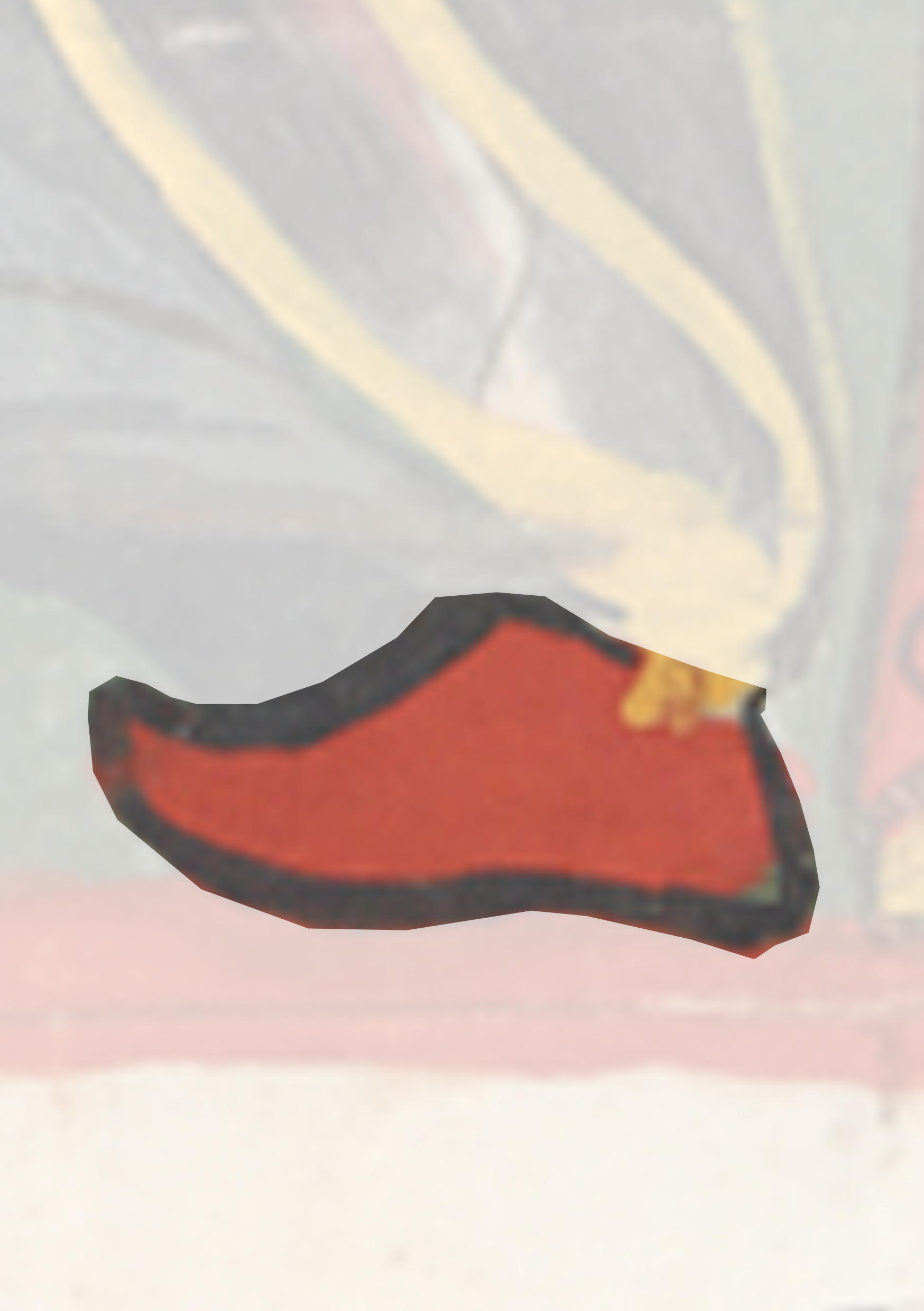 Painting With A Red And Black Design