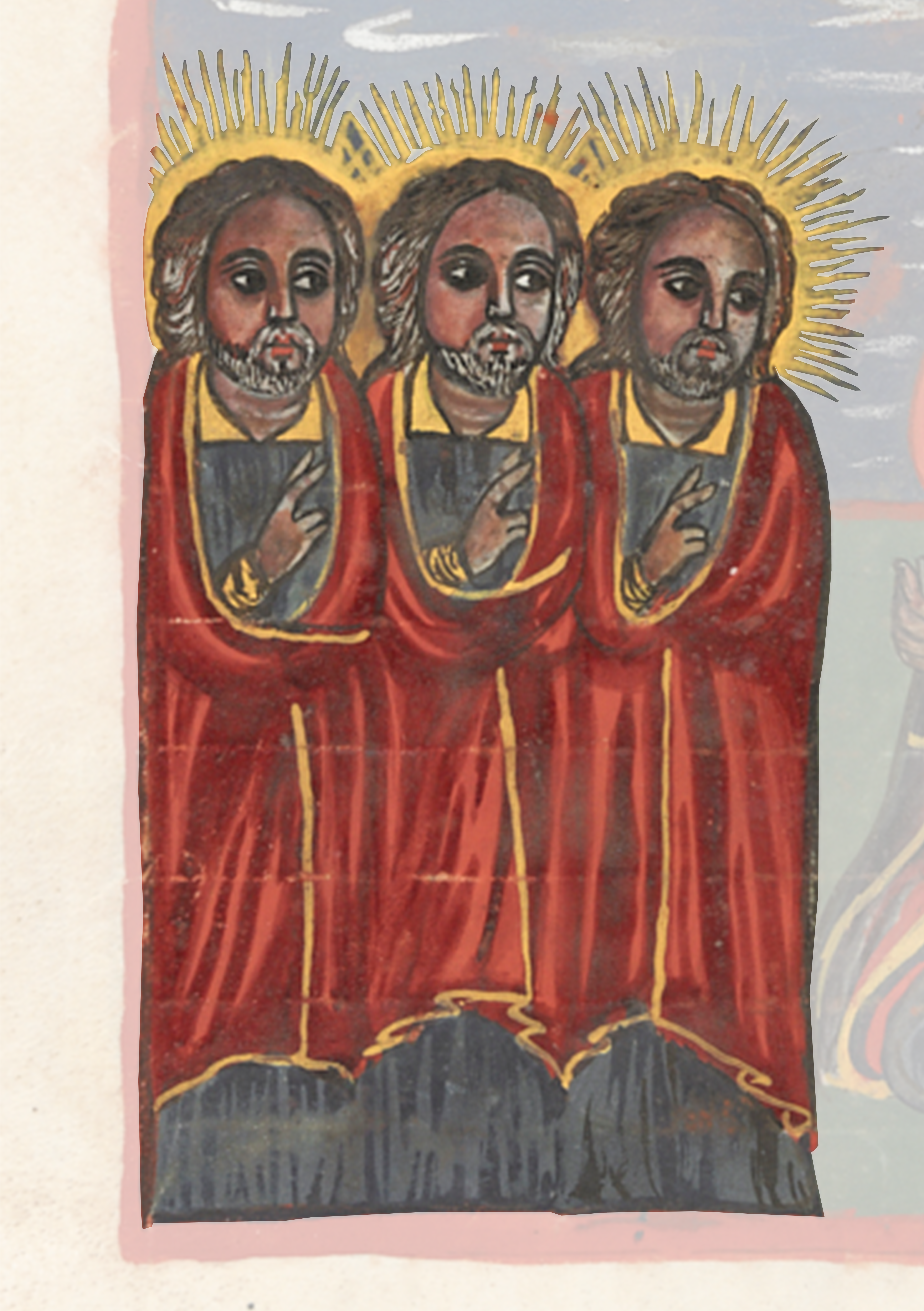 Three Women With Heads Of Jesus