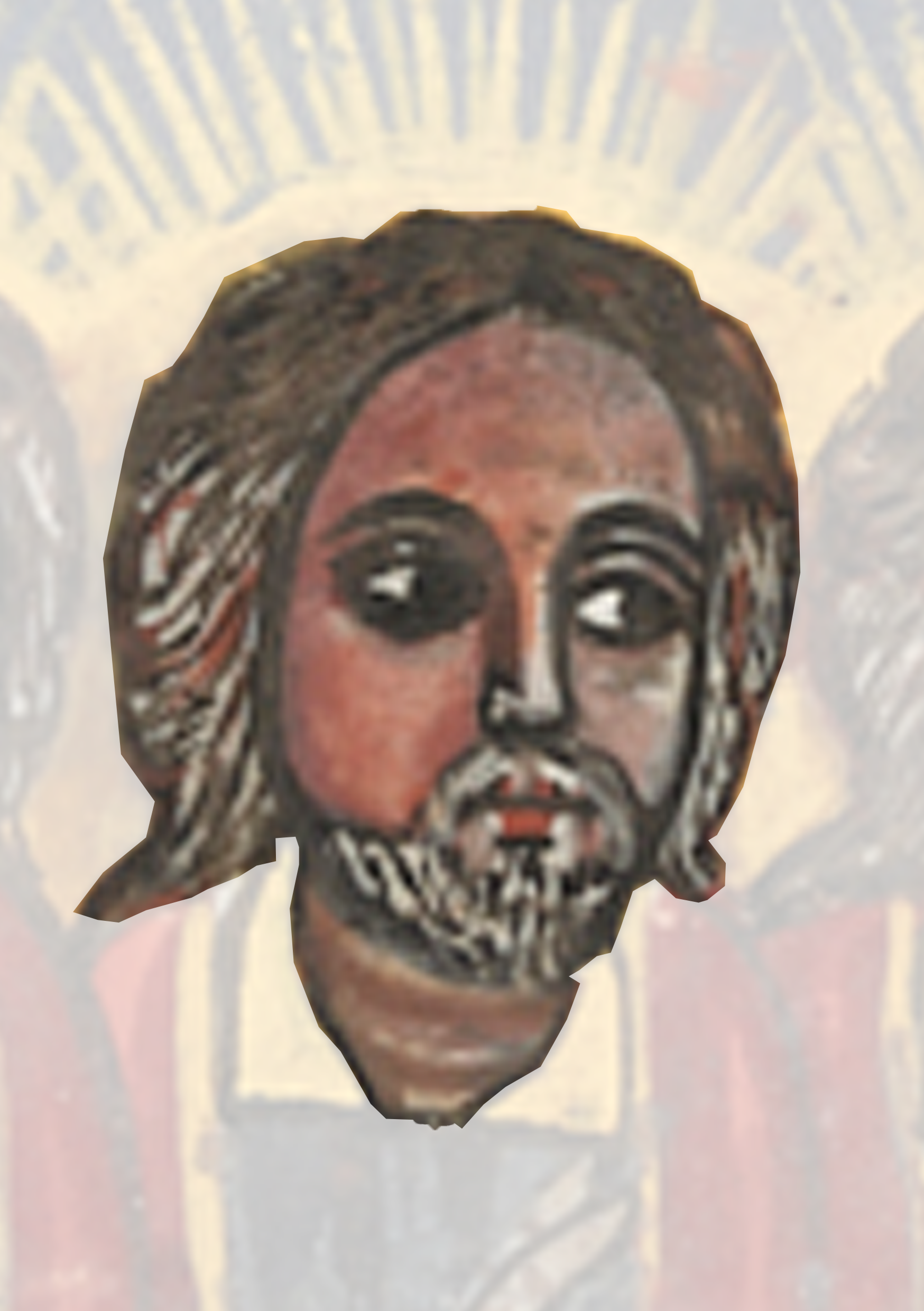 Painting Of Jesus With A Cross In The Background