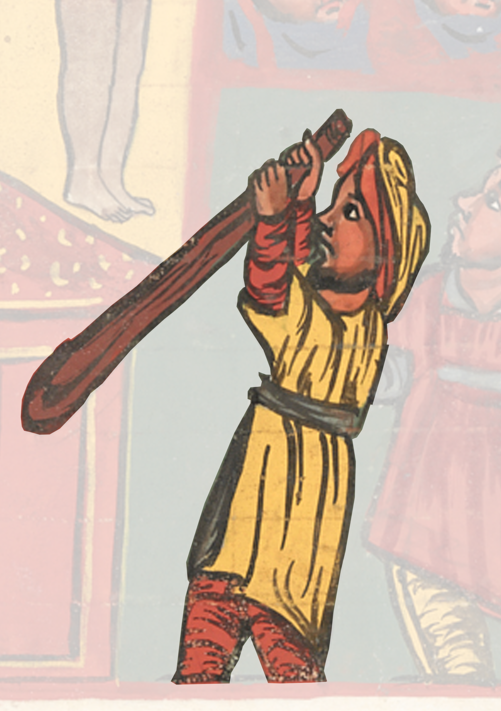 Painting Of A Man Holding A Baseball Bat