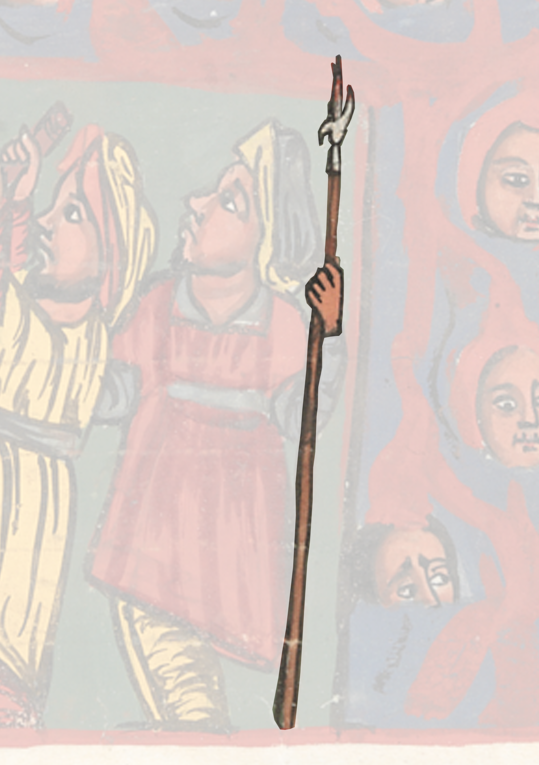 Painting Of A Man Holding A Stick