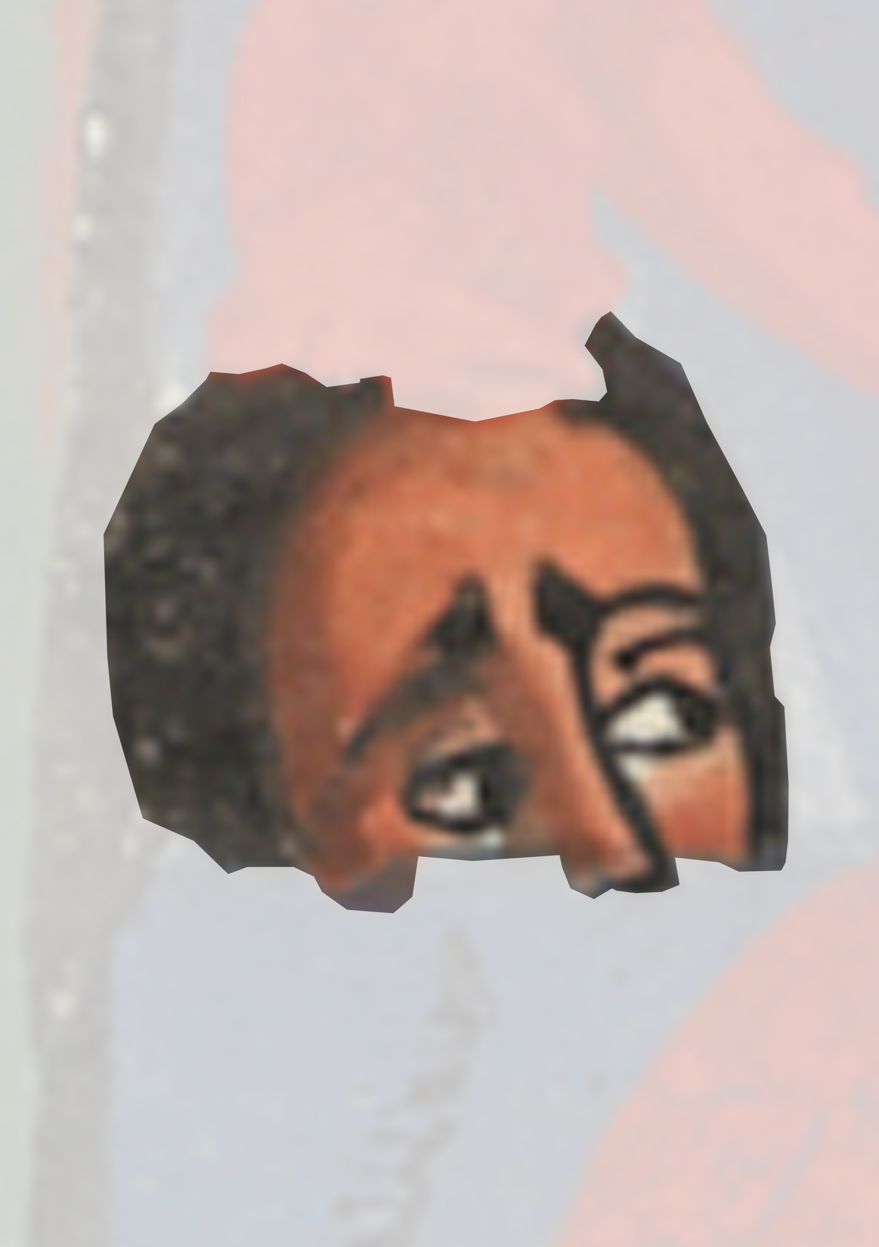 Hole In The Wall With A Face Painted On It