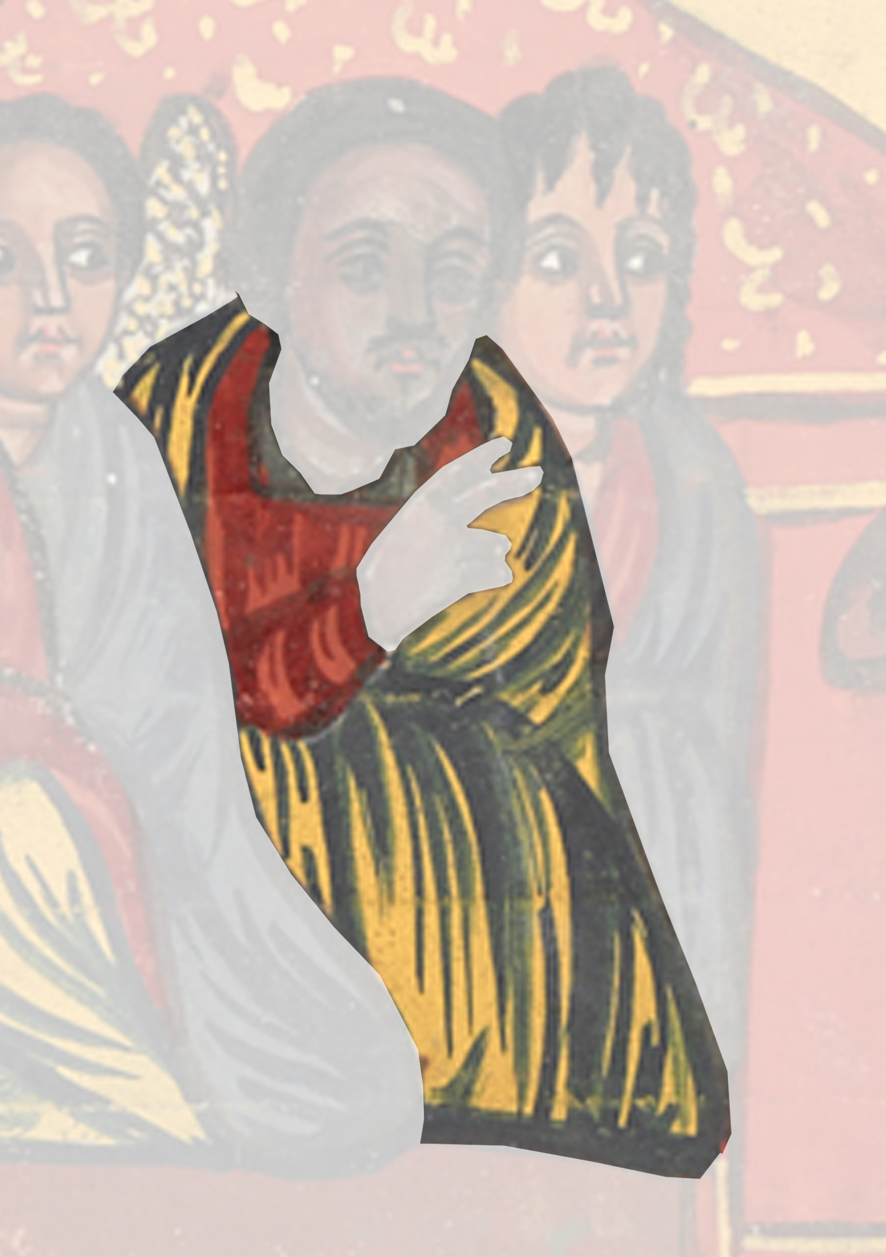 Painting Of A Woman With A Man In The Background