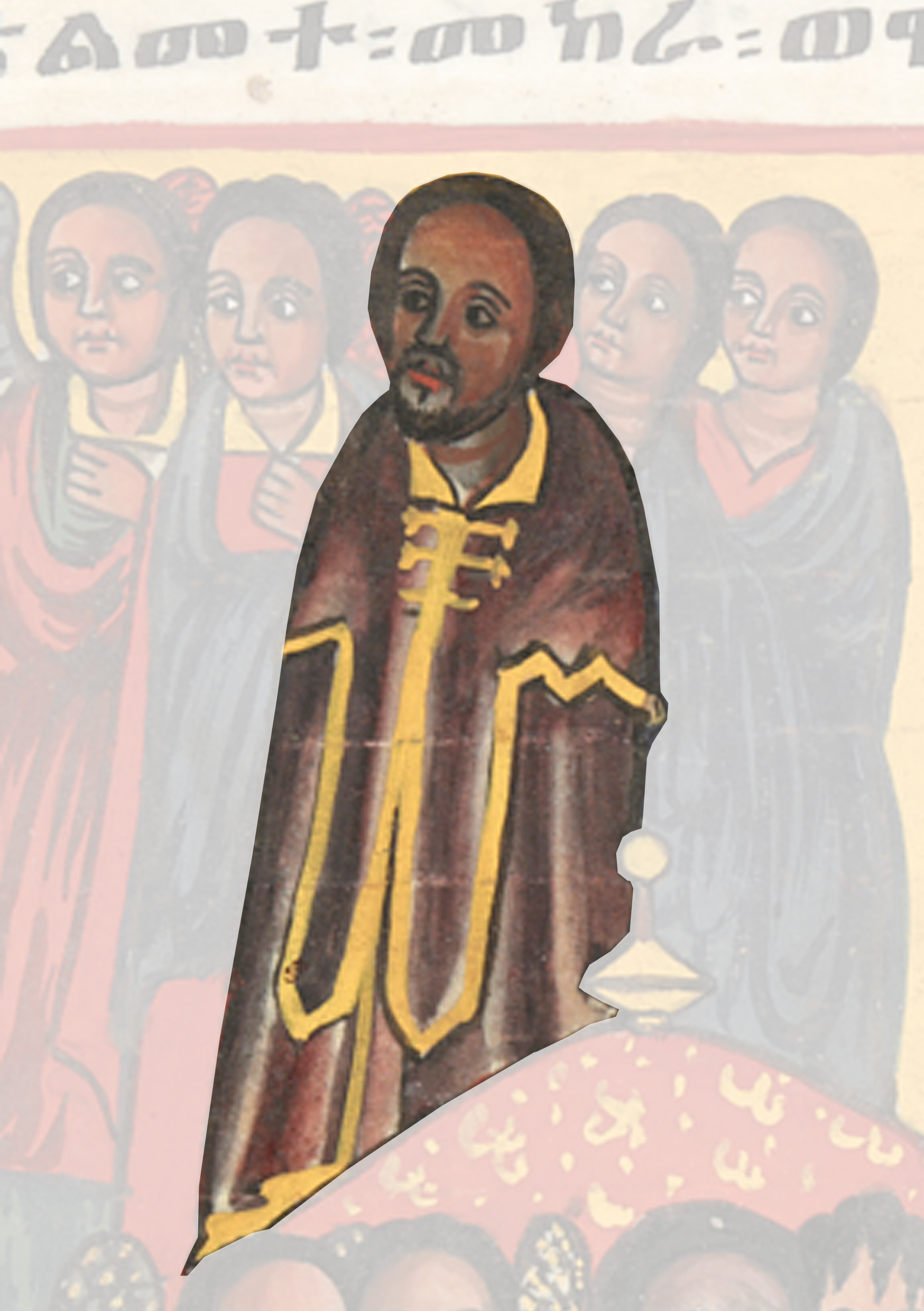 Painting Of A Man With A Beard And A Group Of People
