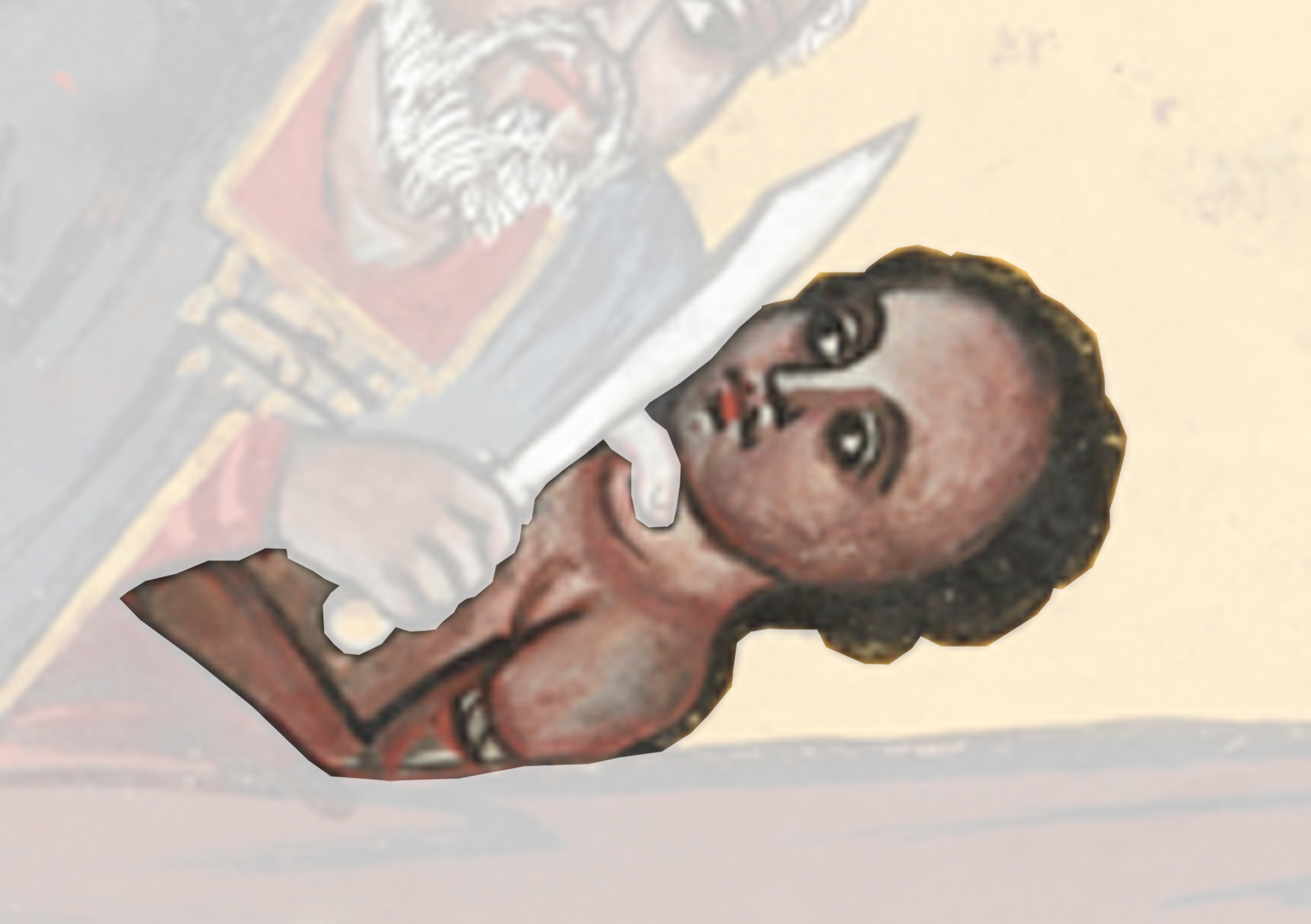 Painting Of A Man With A Knife In His Hand
