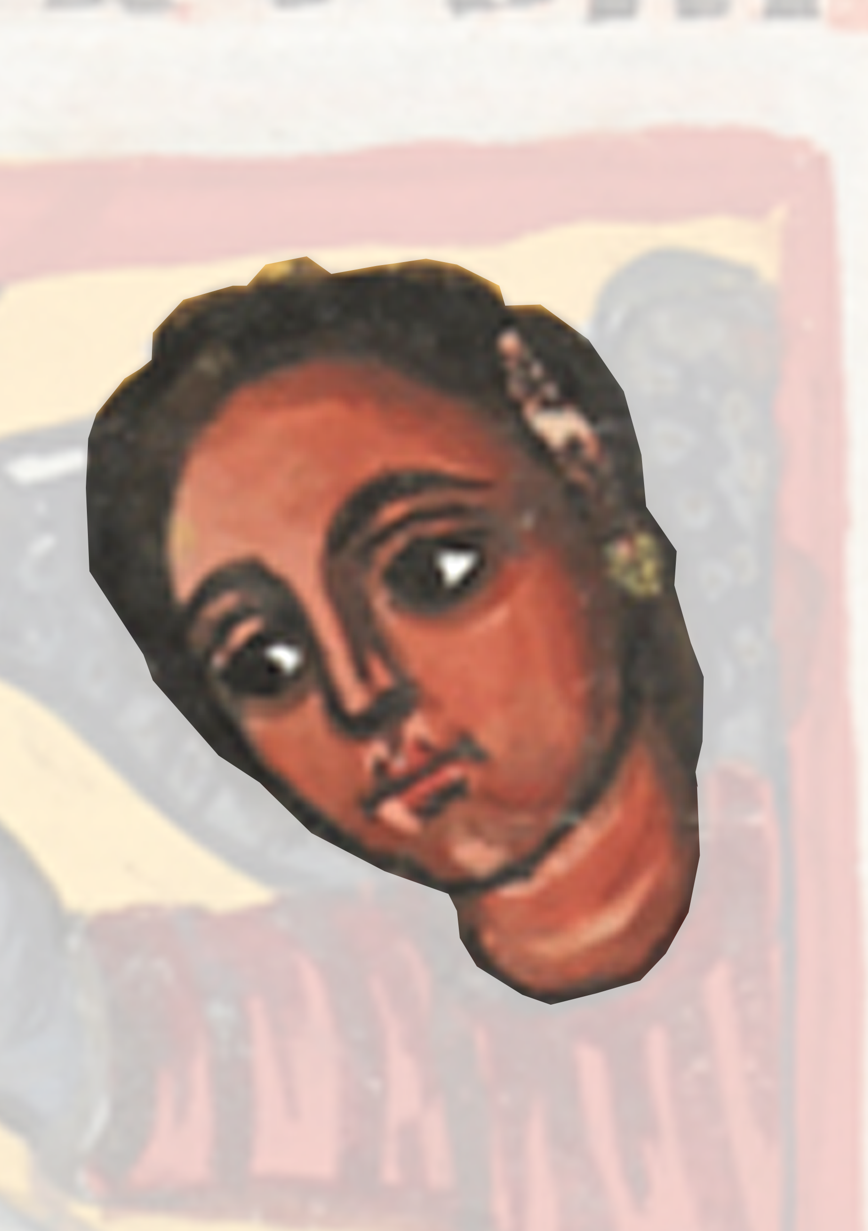 Painting Of A Woman With A Red Background