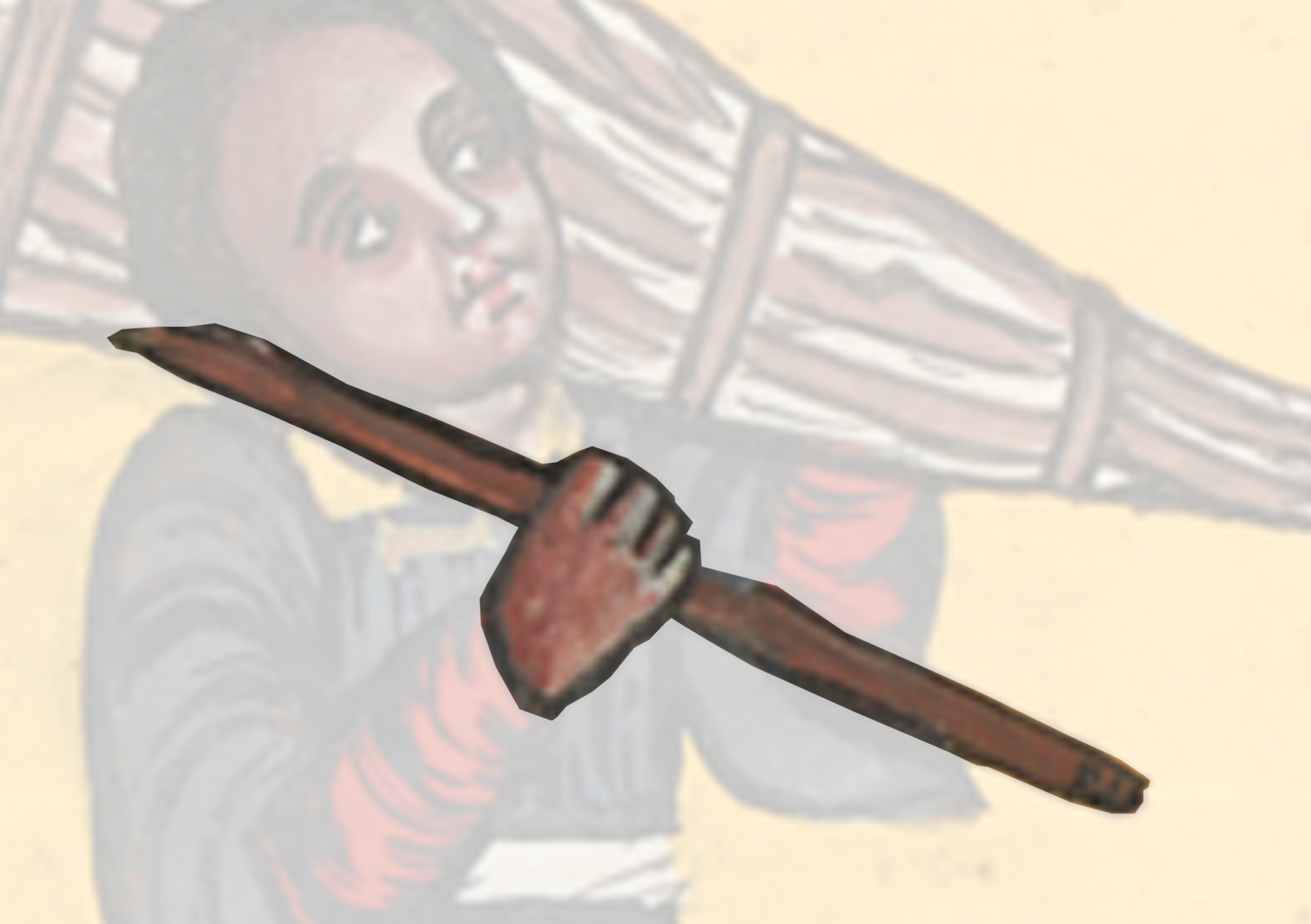 Drawing Of A Man Holding A Large Object