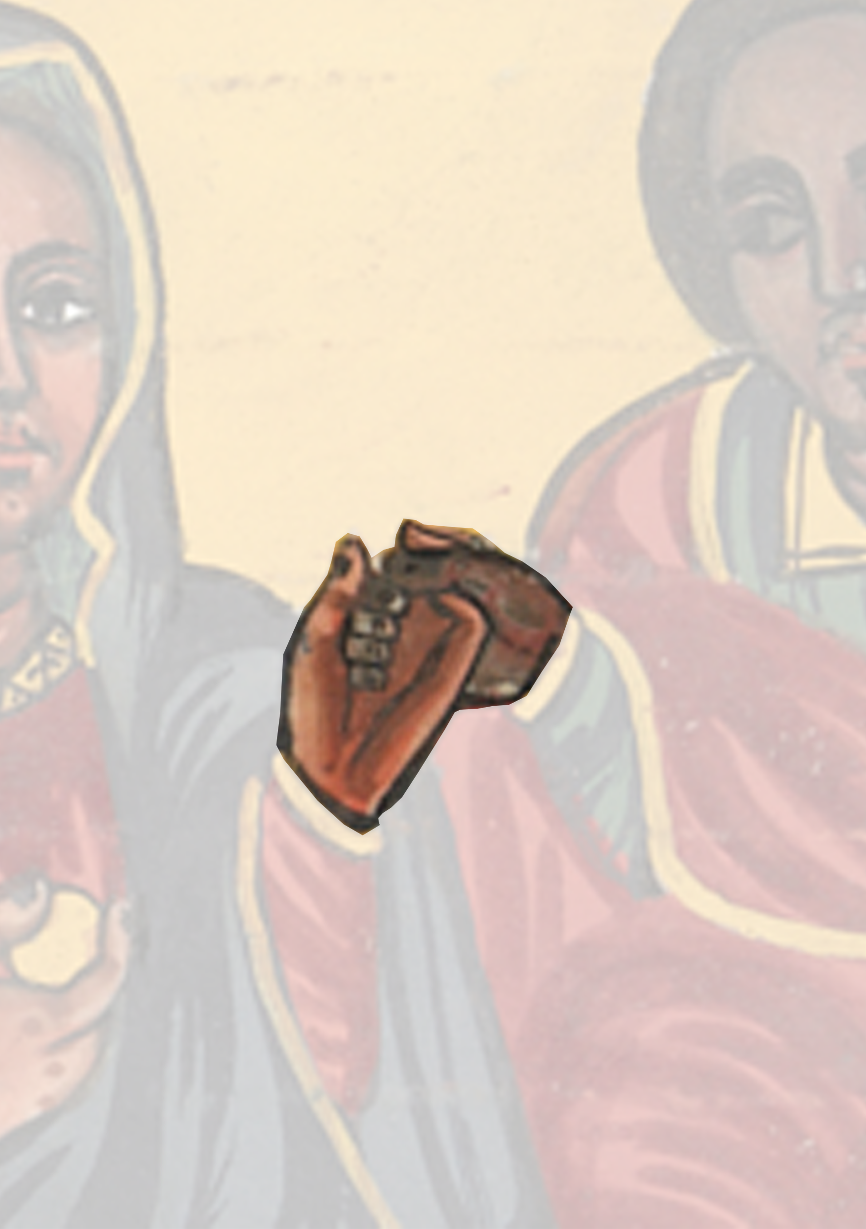 Painting Of Two Women Holding A Small Object